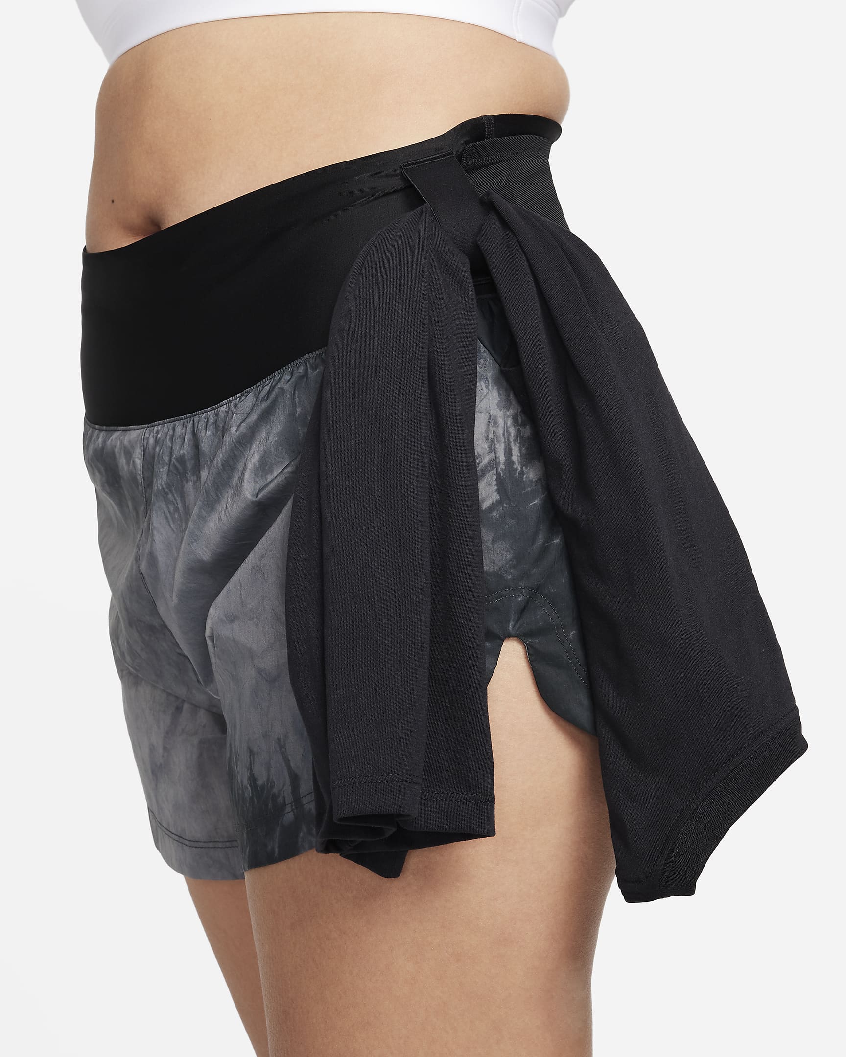 Shorts de correr Repel de tiro medio de 8 cm con forro de ropa interior para mujer Nike Trail - Negro/Negro