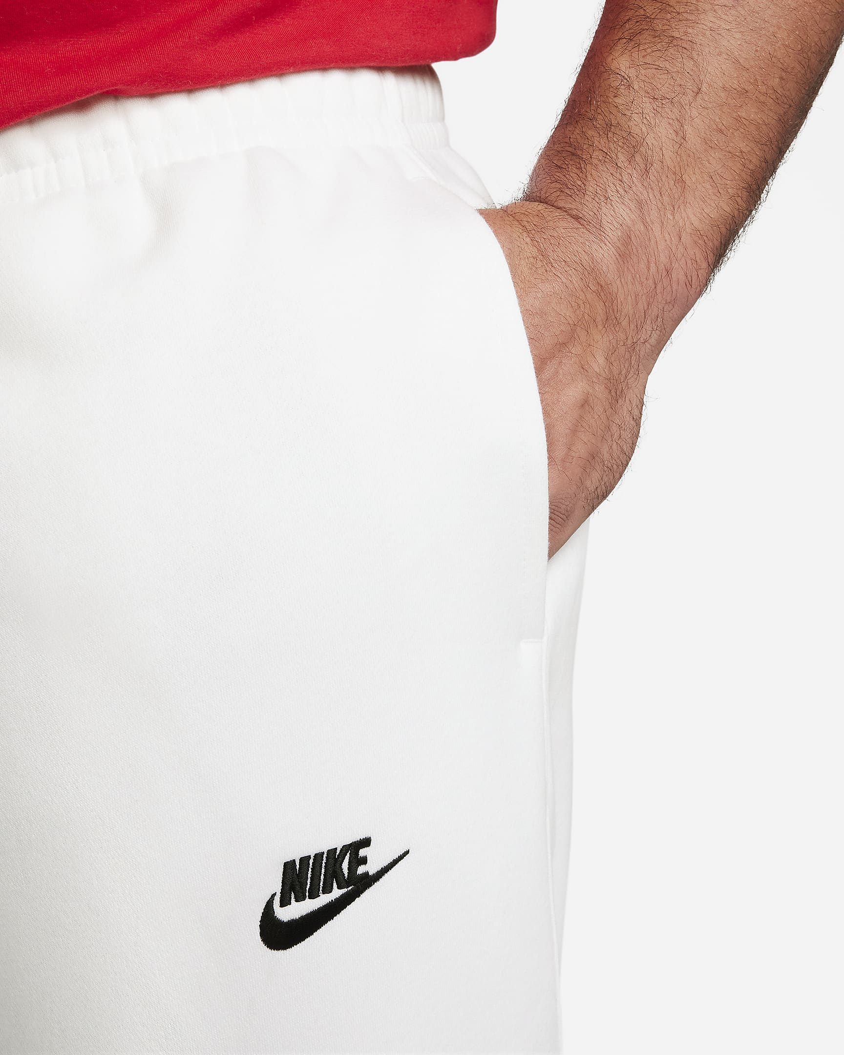 Pantaloni jogger Nike Sportswear Club Fleece - Bianco/Bianco/Nero