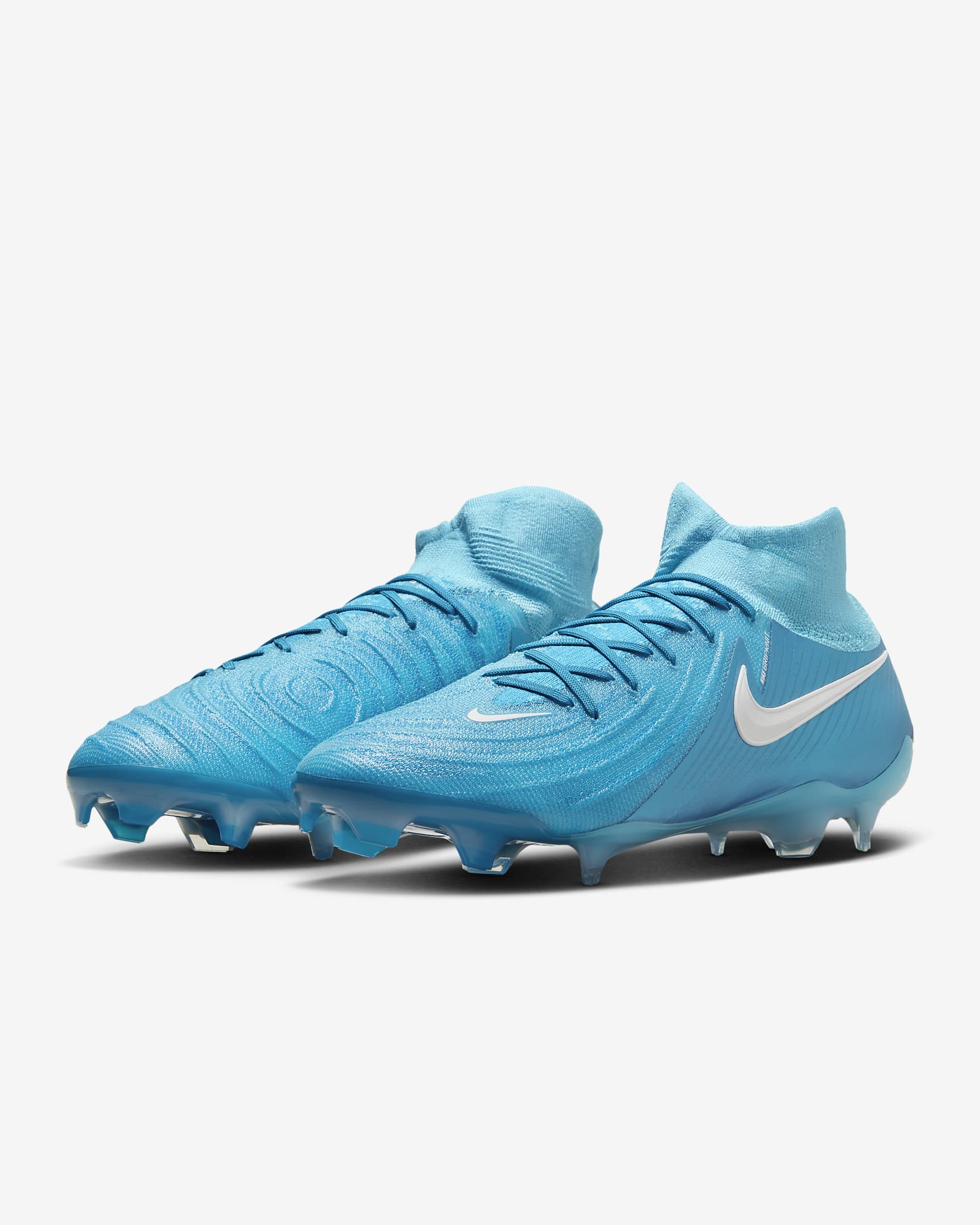 Kotníkové kopačky Nike Phantom Luna 2 Elite FG - Blue Fury/Bílá