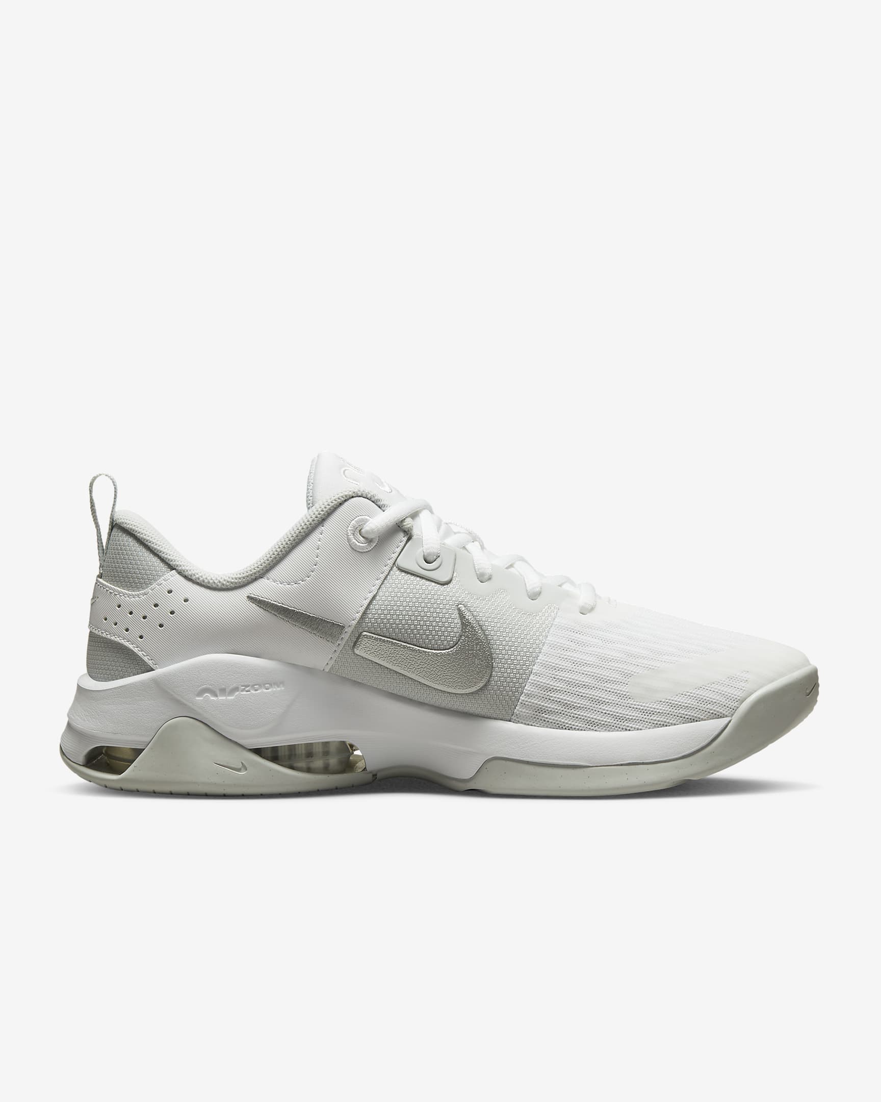 Nike Zoom Bella 6 Women's Workout Shoes - White/Pure Platinum/Black/Metallic Silver