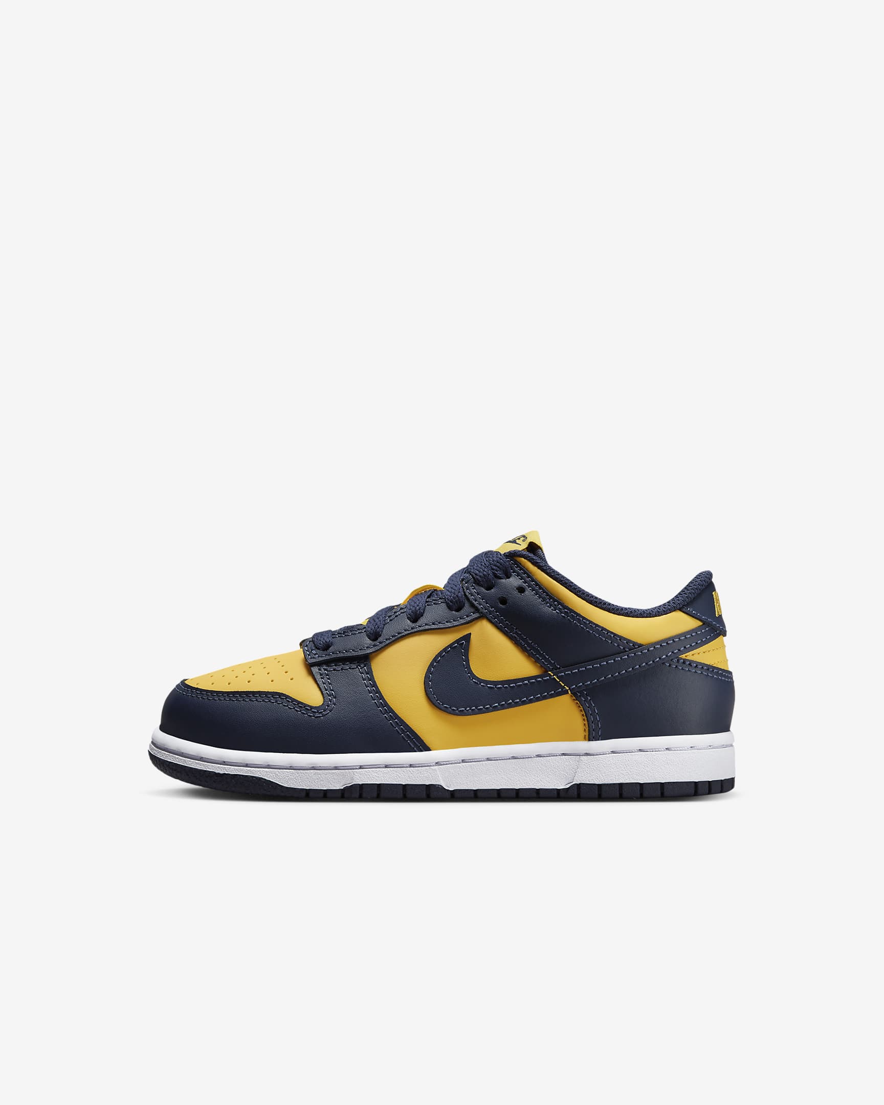 Nike Dunk Low Little Kids' Shoes - Varsity Maize/White/Total Orange/Midnight Navy
