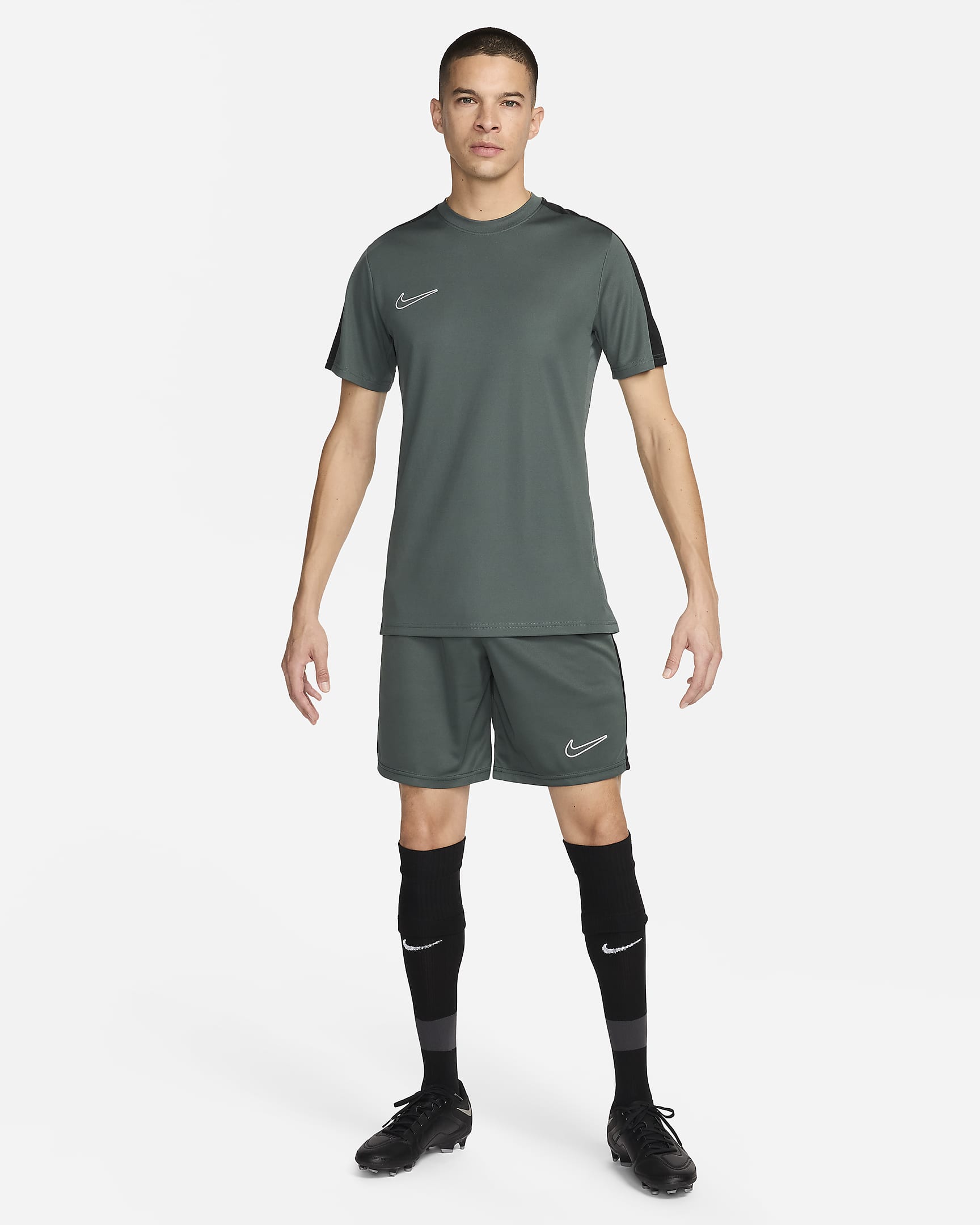 Męskie spodenki piłkarskie Dri-FIT Nike Academy - Vintage Green/Czerń/Biel