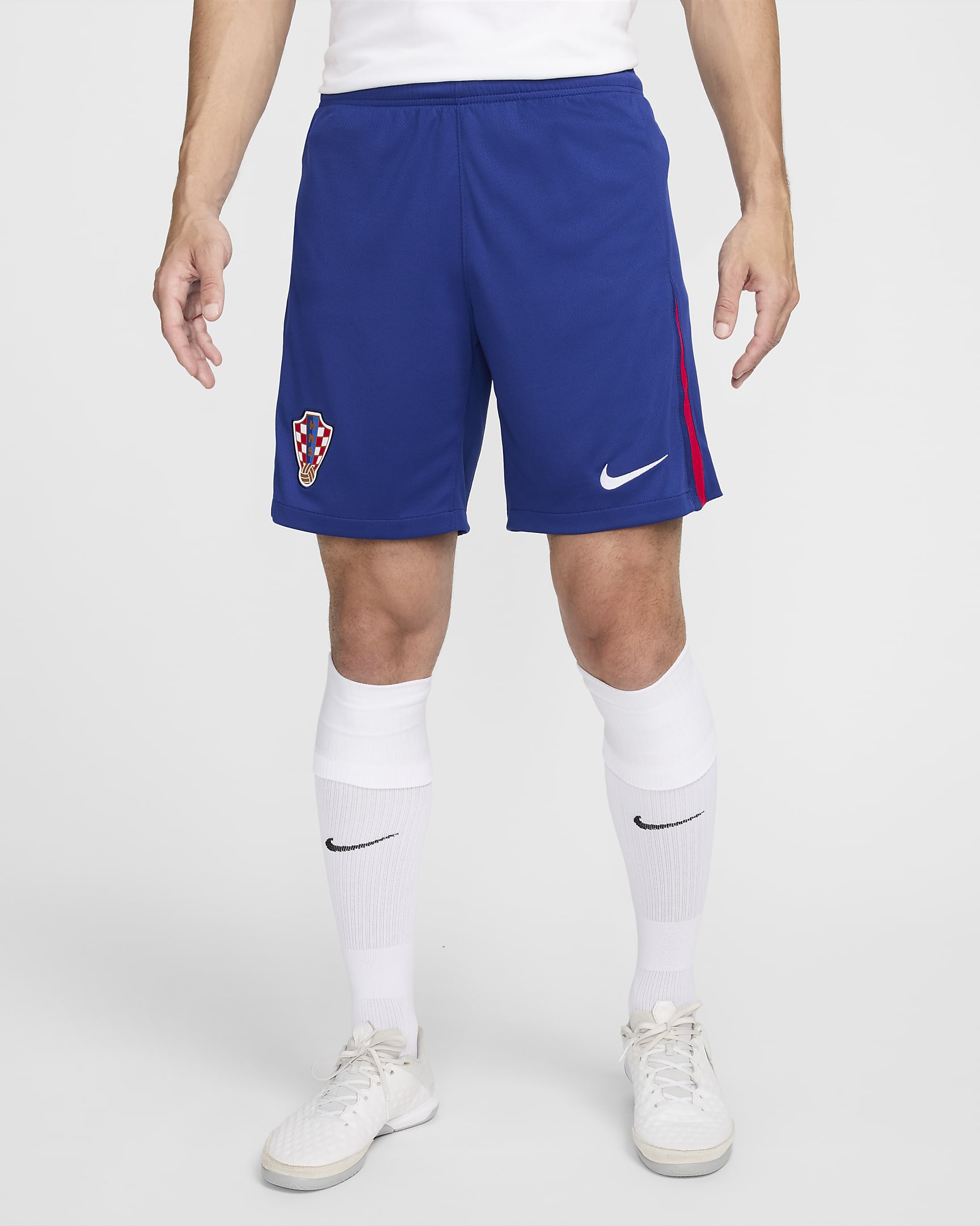 Short de foot replica Nike Dri-FIT Croatie 2024/25 Stadium Domicile/Extérieur pour homme - Deep Royal Blue/University Red/Blanc