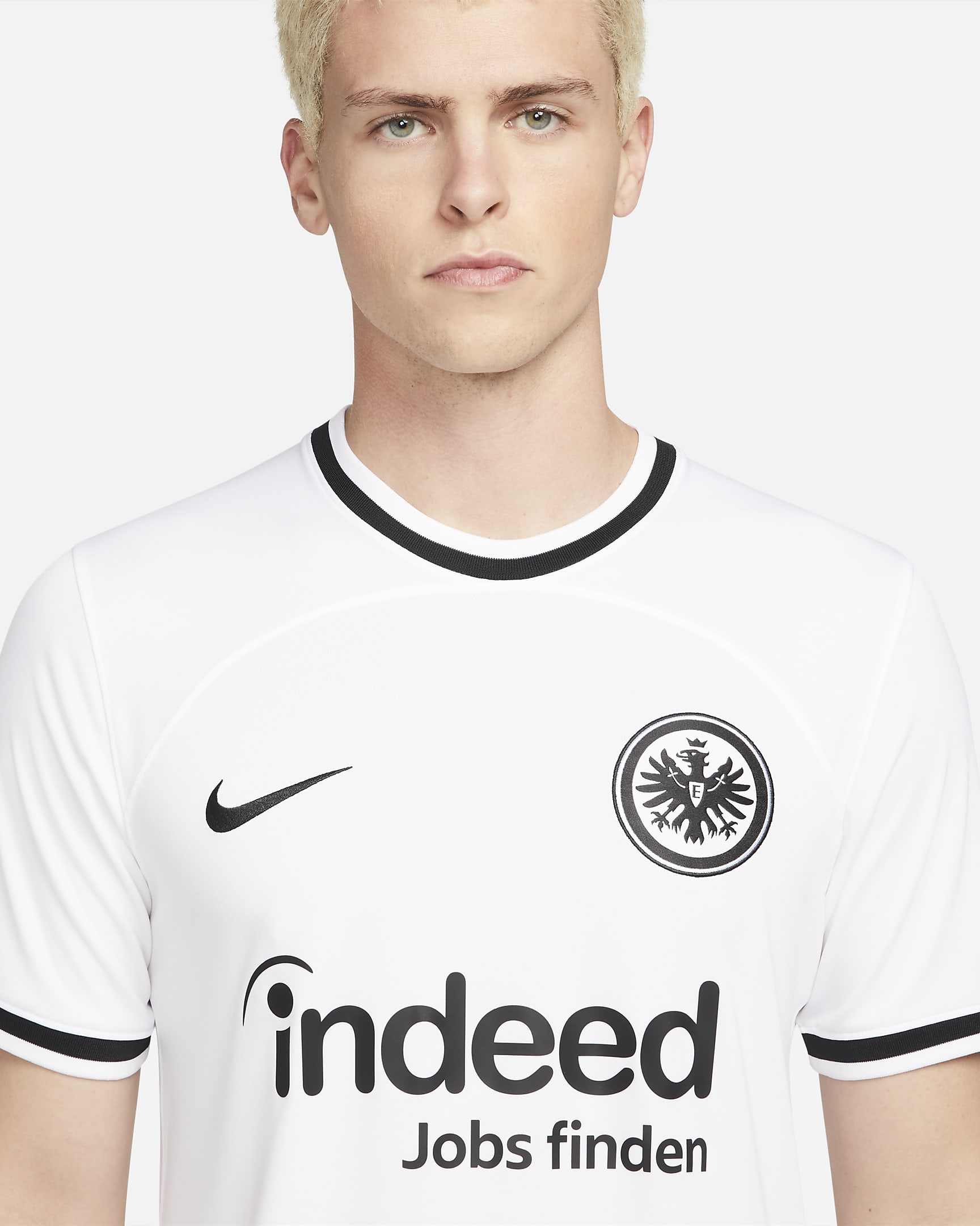 Eintracht Frankfurt 2022/23 Stadium Home Nike Dri-FIT Fußballtrikot für Herren - Weiß/Schwarz