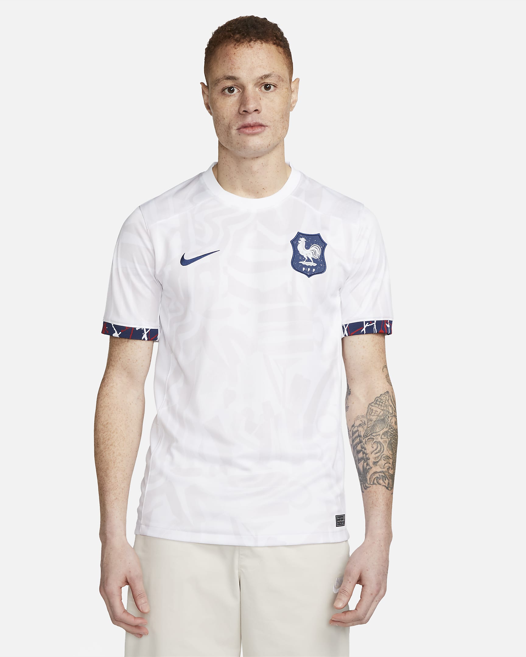 FFF 2022/23 Match Home Men's Nike Dri-FIT ADV Football Shirt. Nike IL