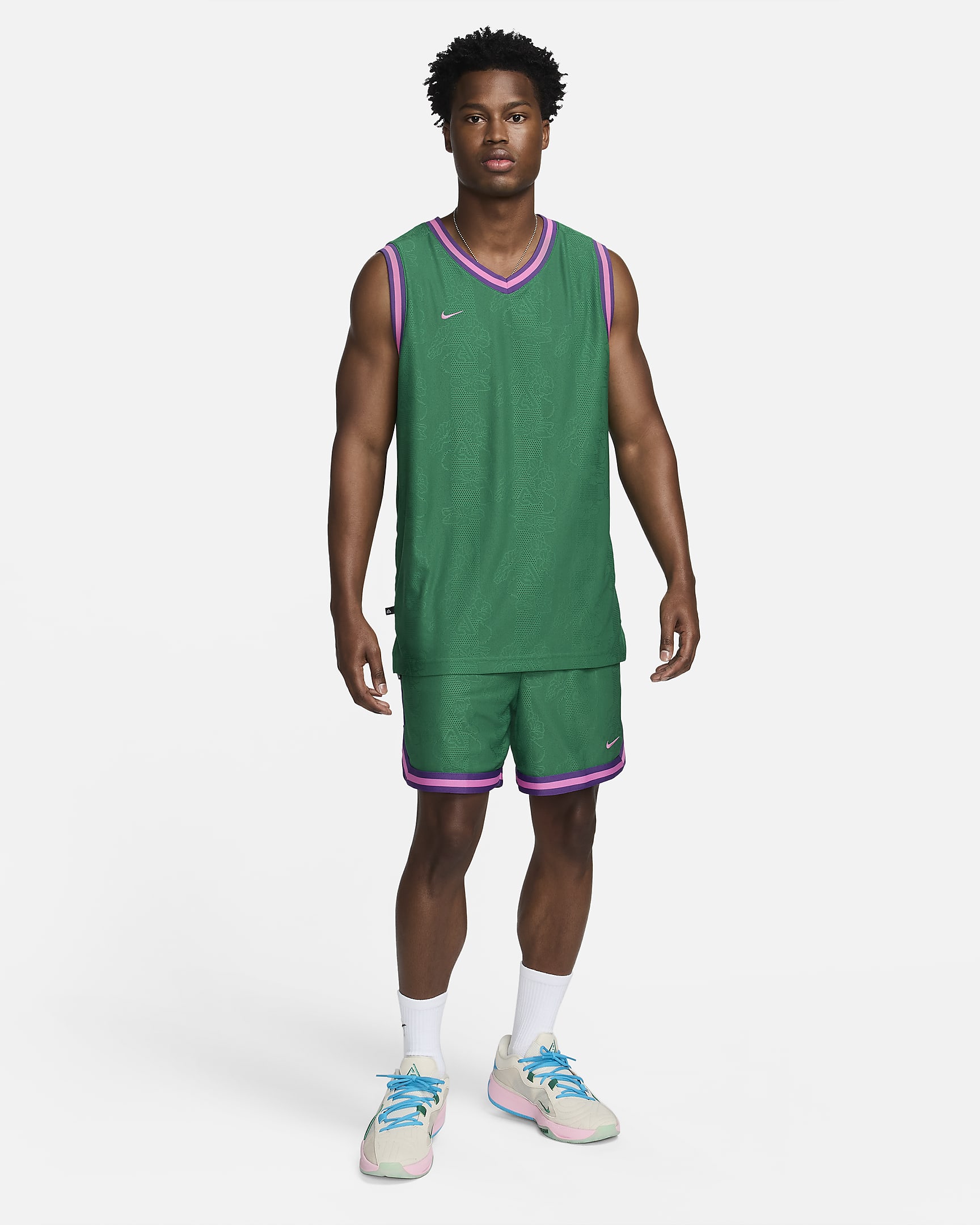 Maillot de basket Giannis Dri-FIT DNA pour homme - Malachite/Noir/Playful Pink