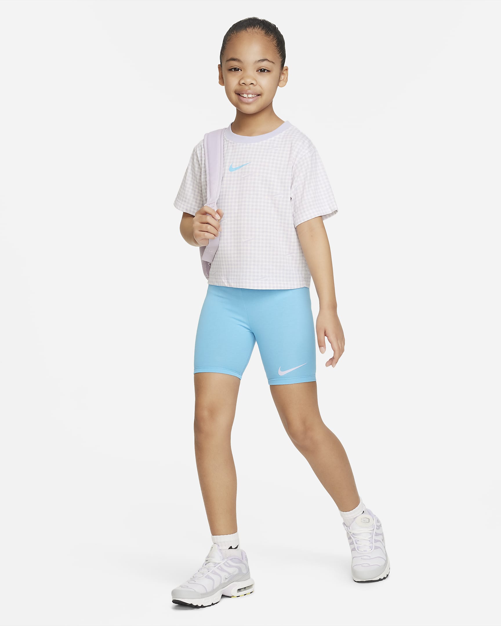Nike Pic-Nike Boxy Tee and Shorts Set Little Kids' 2-Piece Set - Baltic Blue