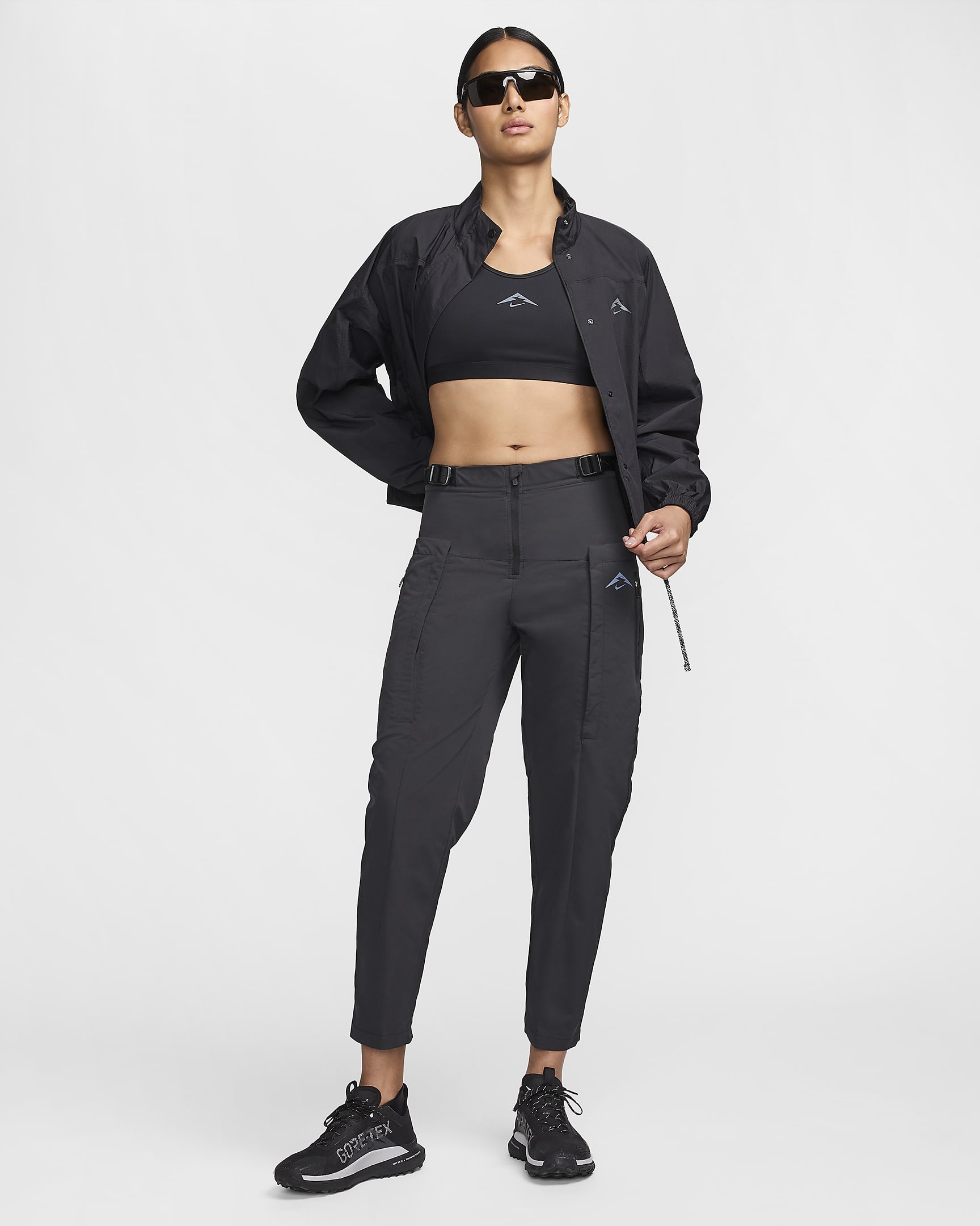 Nike Trail Women's Repel Mid-Rise Running Trousers - Black/Anthracite