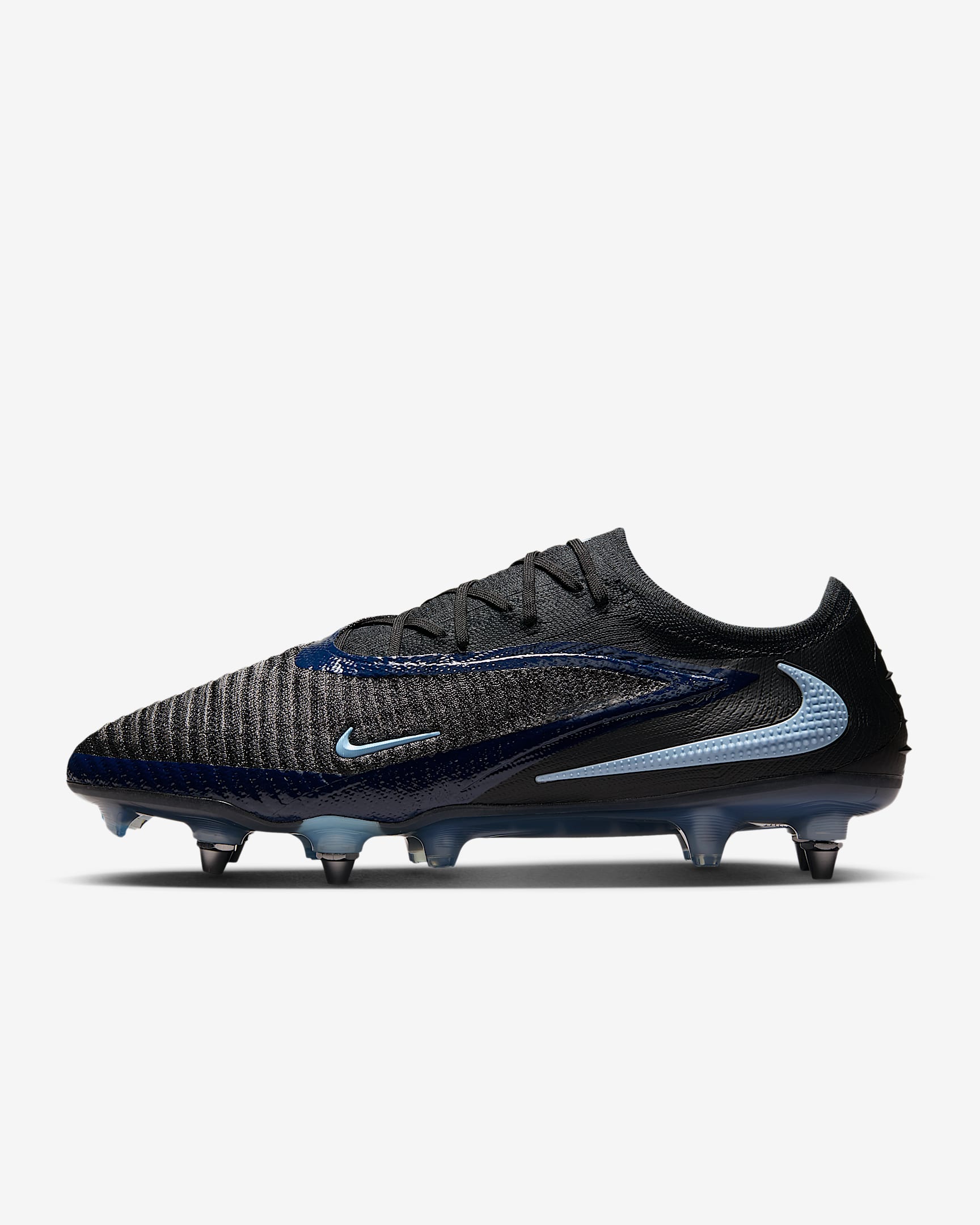 Nike Phantom 6 Low Elite Fußballschuh für weichen Rasen - Schwarz/Schwarz