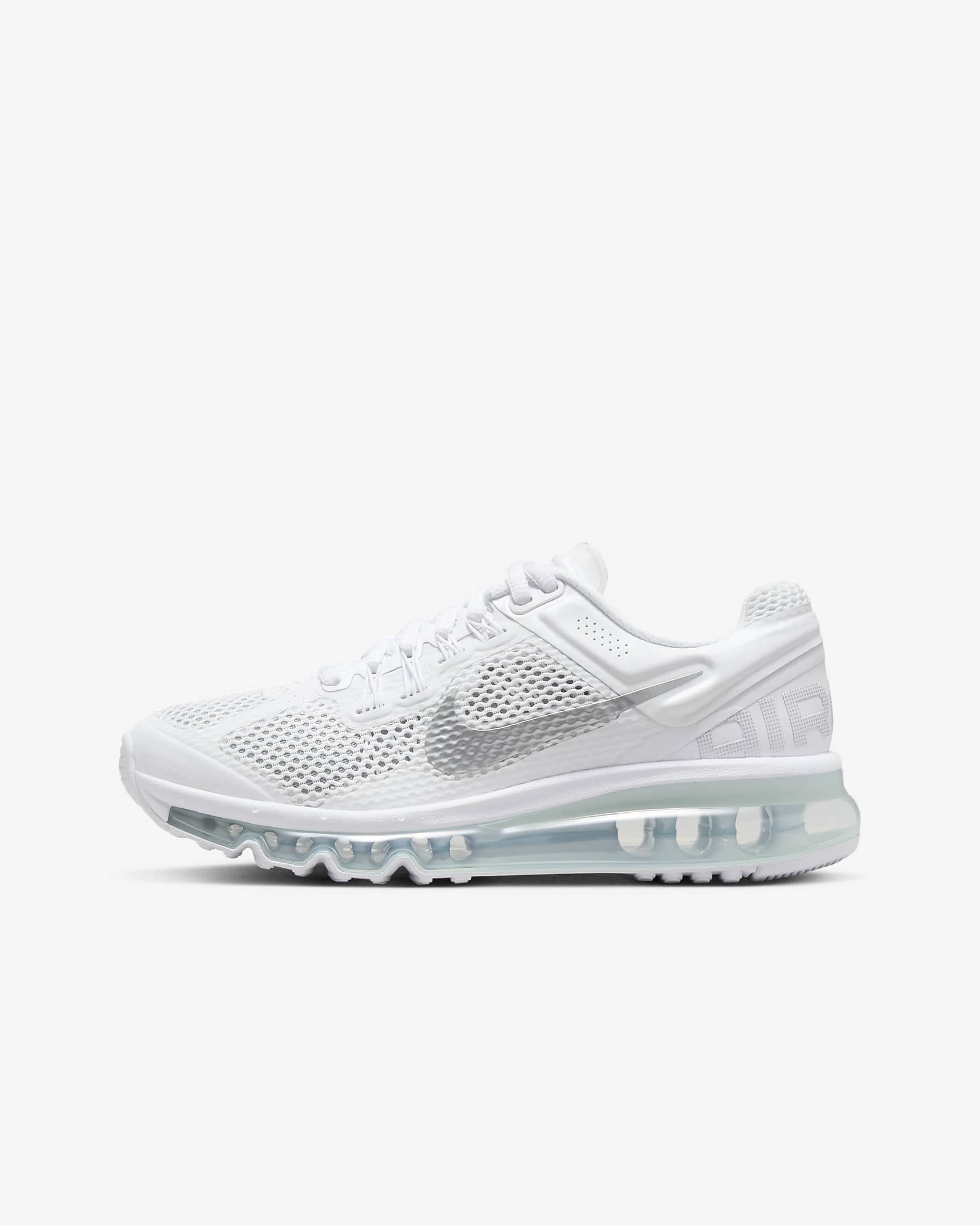 Nike Air Max 2013 cipő nagyobb gyerekeknek - Fehér/Fekete/Metallic Silver