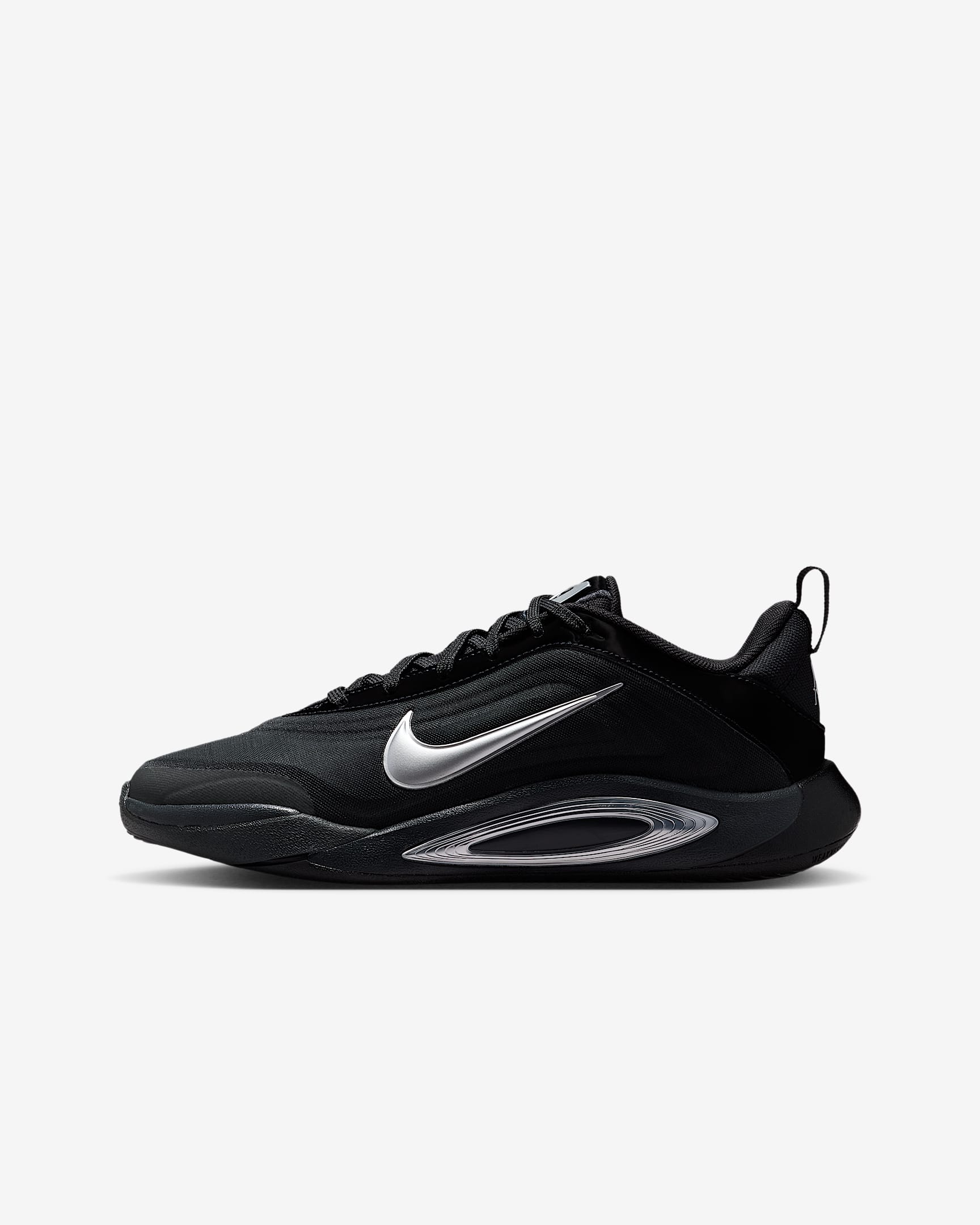 A'One A'ja Wilson Big Kids' Basketball Shoes - Black/Dark Smoke Grey/Dark Grey/Metallic Silver