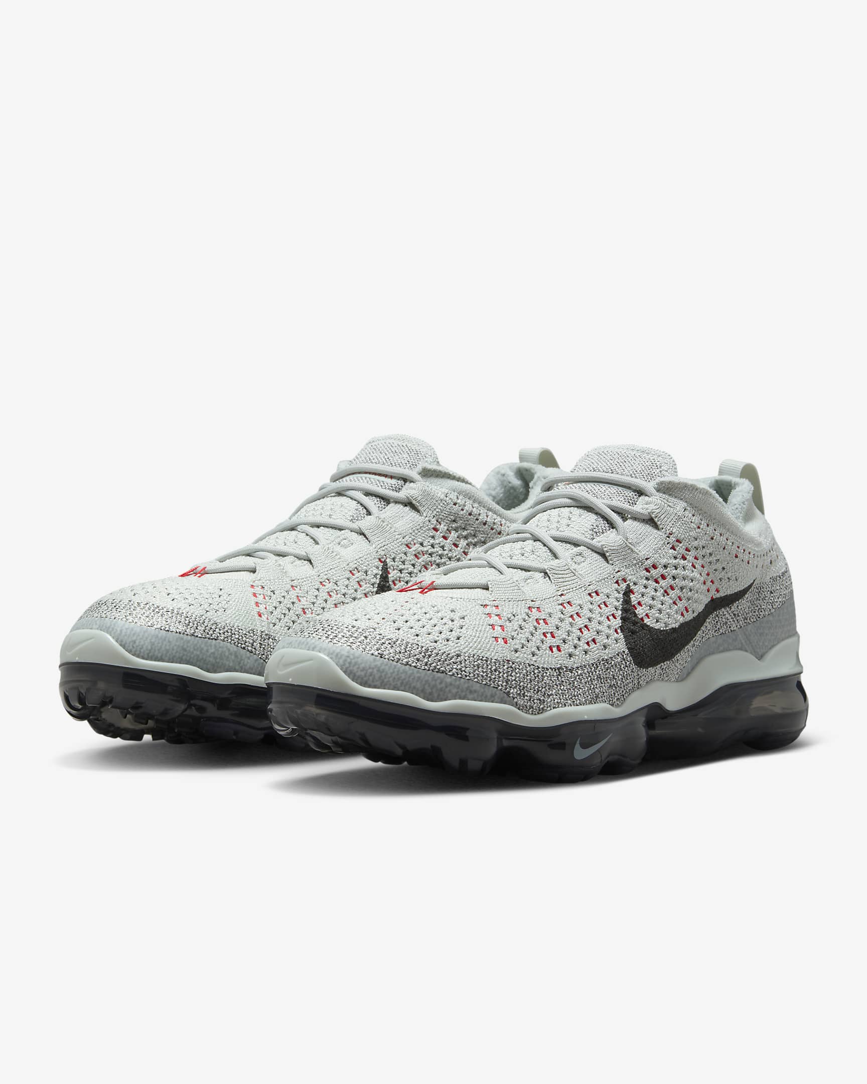 Nike Air VaporMax 2023 Flyknit Men's Shoes - Light Silver/Picante Red/Anthracite/Smoke Grey