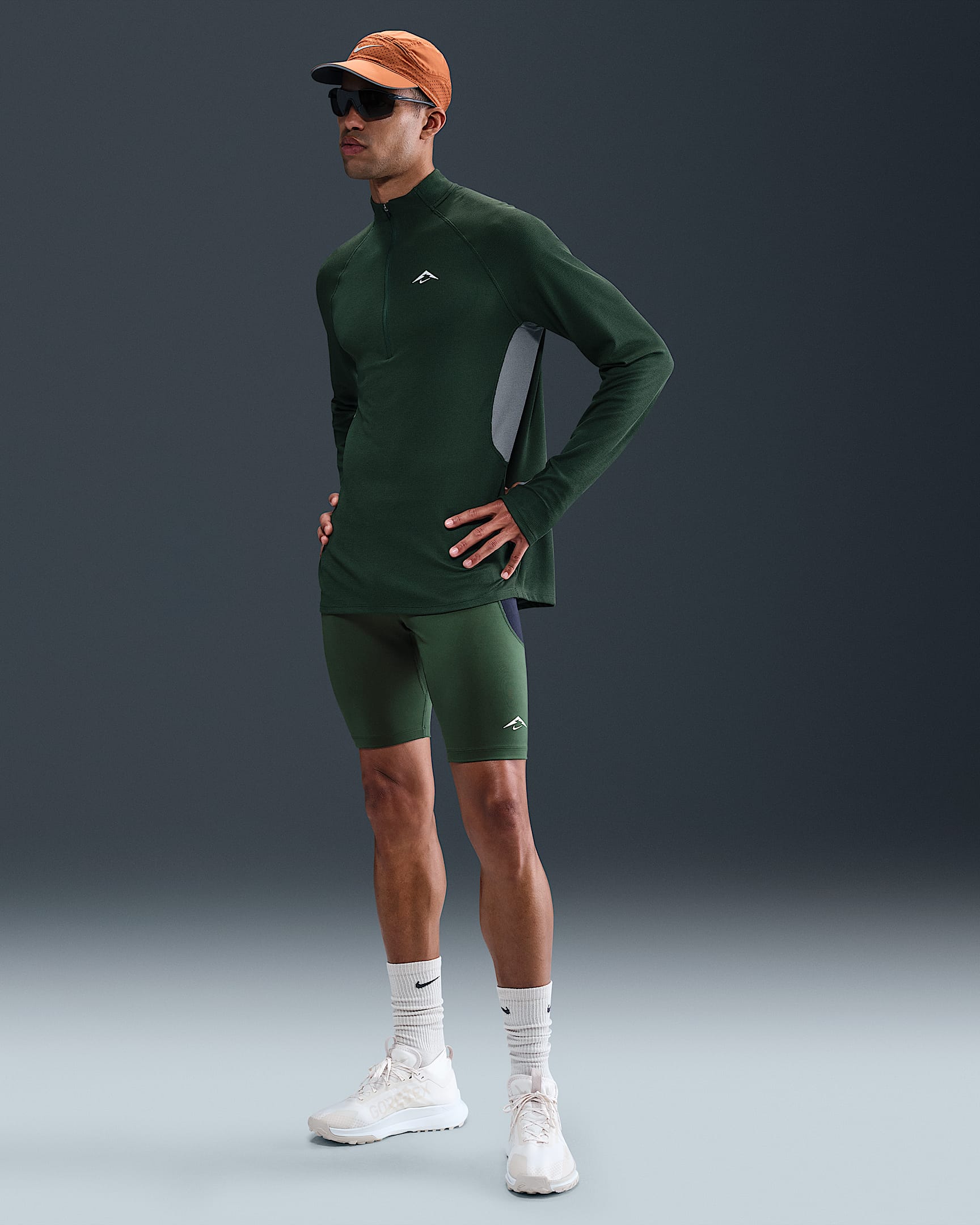 Nike Lava Loops Men's Dri-FIT ADV Running Tights - Fir/Obsidian/Ochre/Summit White