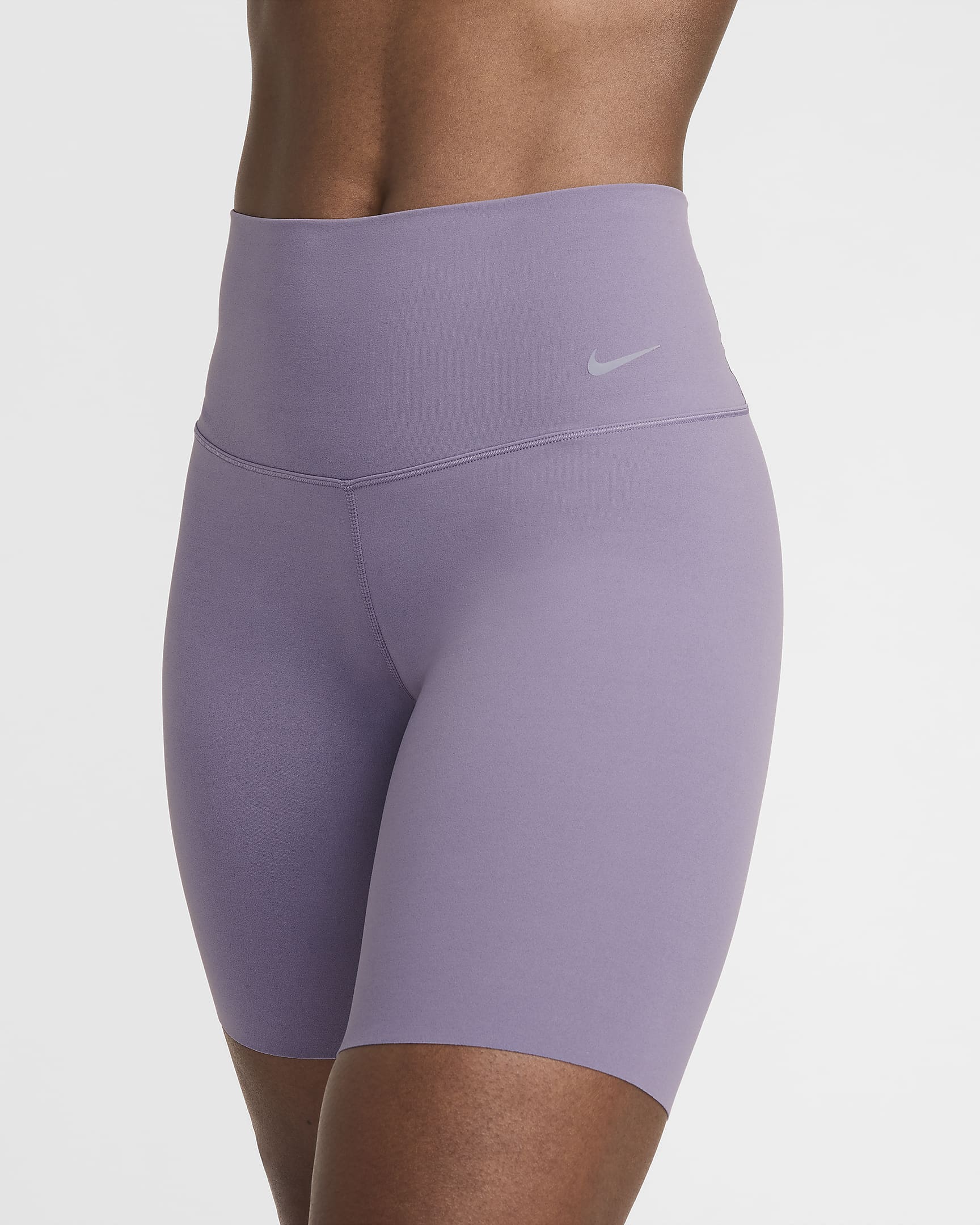 Shorts de ciclista de cintura alta de 20 cm con soporte suave para mujer Nike Zenvy - Alba/Negro