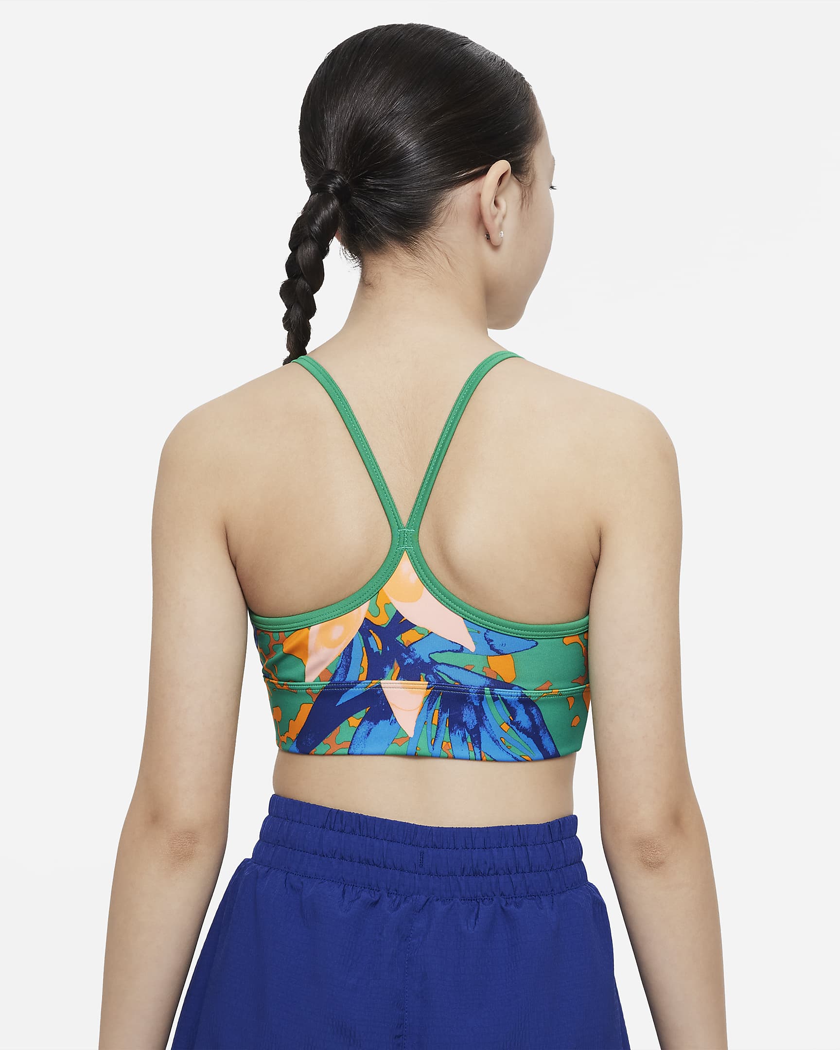 Nike DriFIT Indy Big Kids' (Girls') Sports Bra.