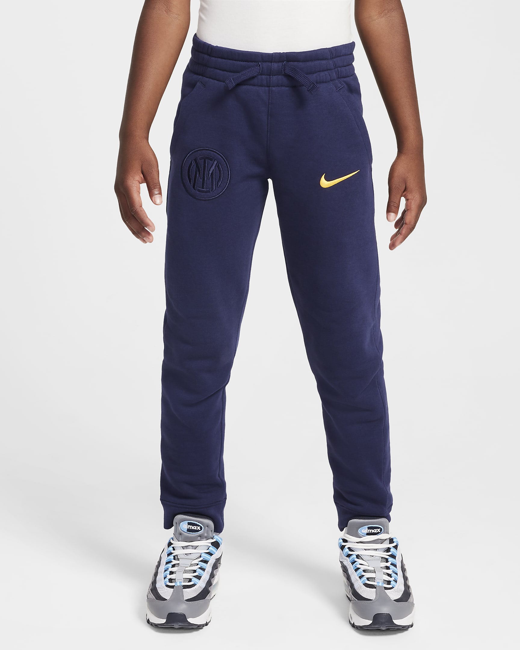 Inter Milan Club Fleece Third Older Kids' (Boys') Nike Football Jogger - Blackened Blue/University Gold