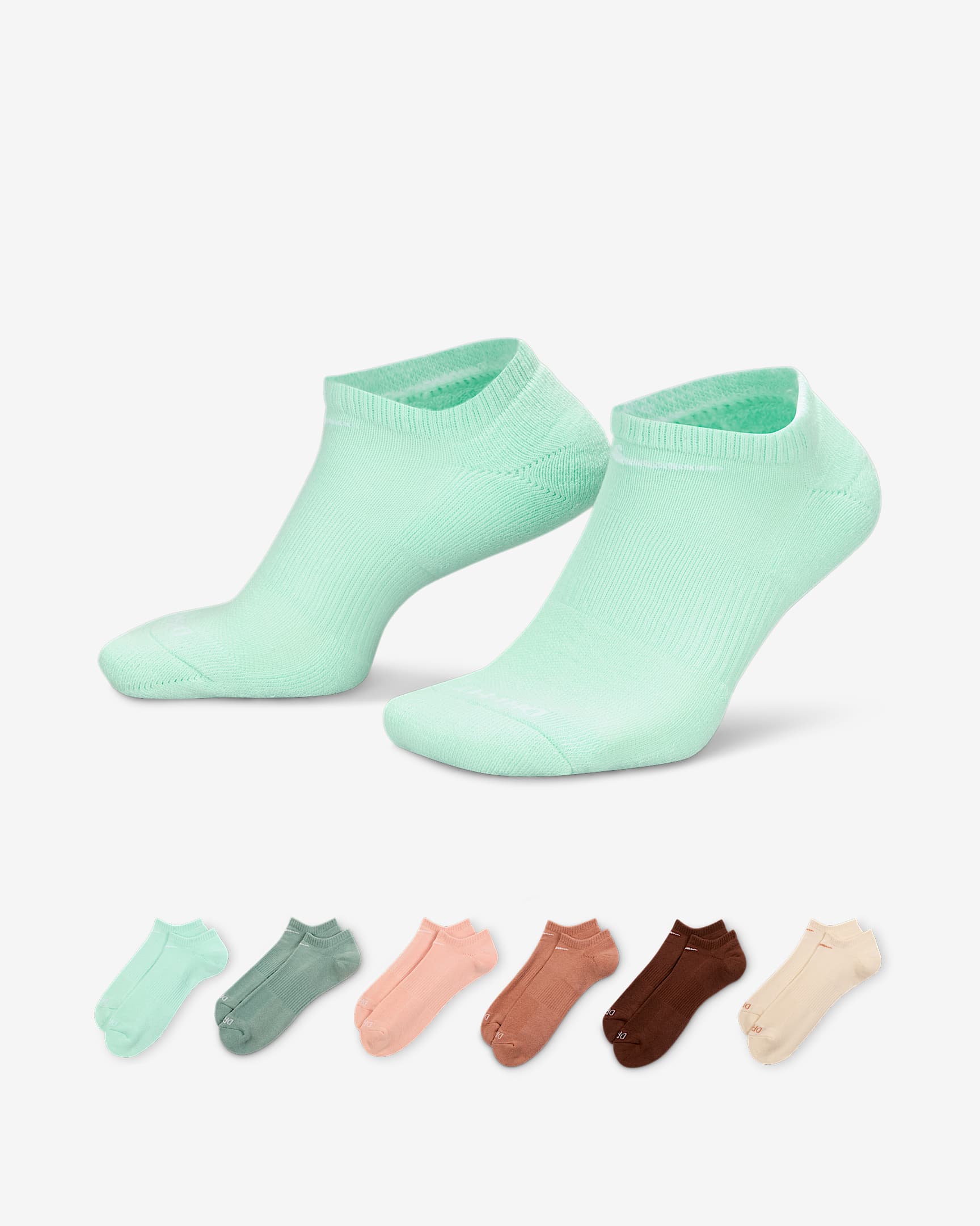Nike Everyday Plus Cushioned Training No-Show Socks (6 Pairs) - Multi-Color