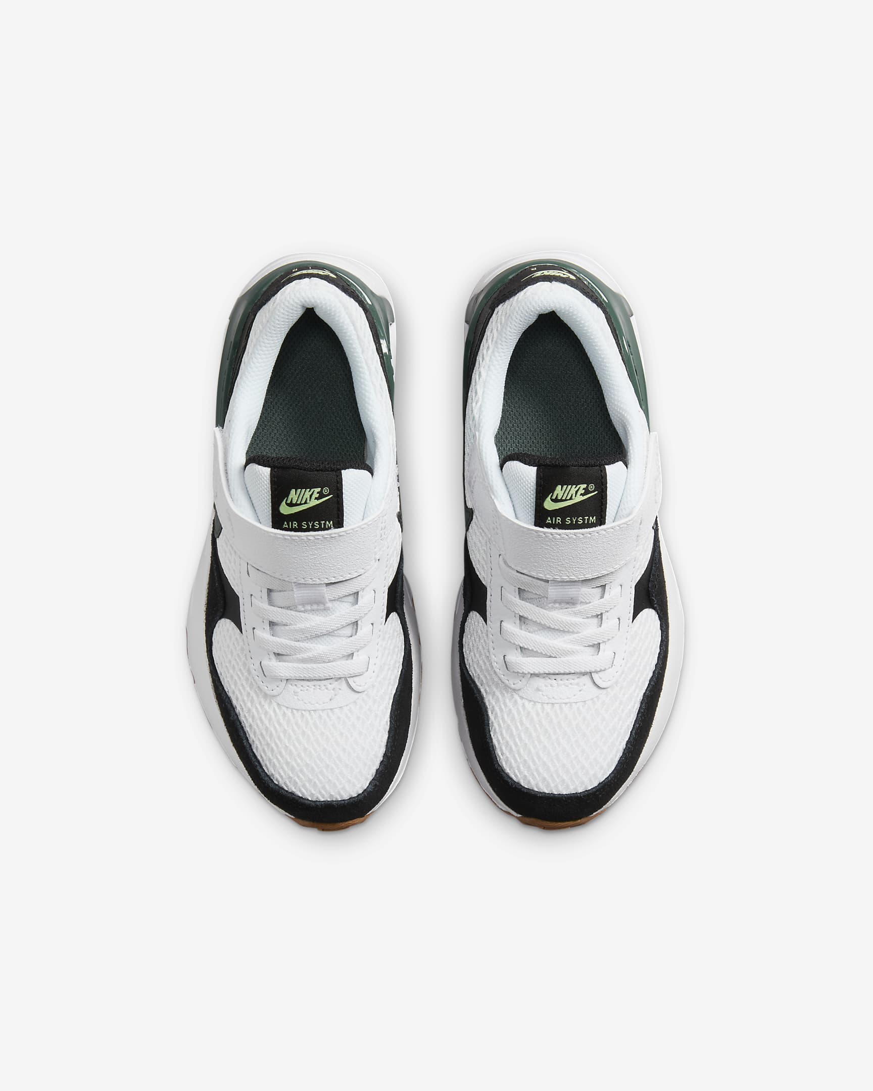 Nike Air Max SYSTM Little Kids' Shoes - White/Black/Barely Volt/Vintage Green