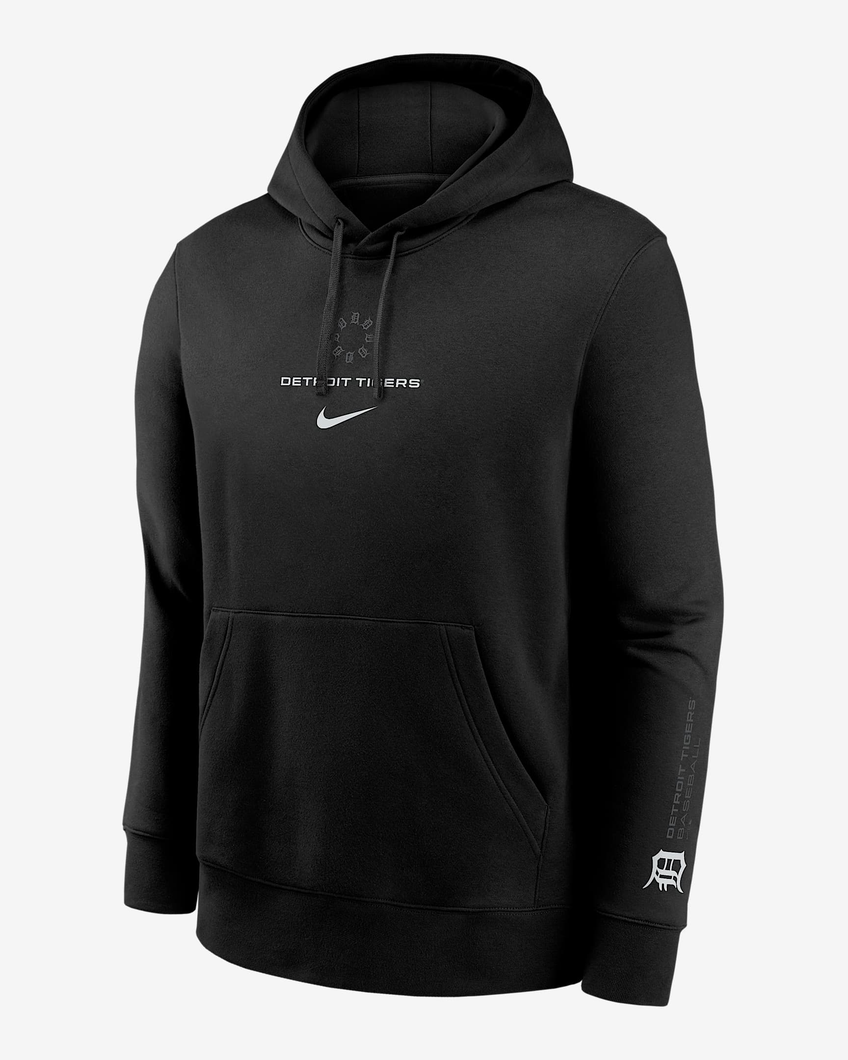 Detroit Tigers Fashion Club Men's Nike MLB Pullover Hoodie - Black