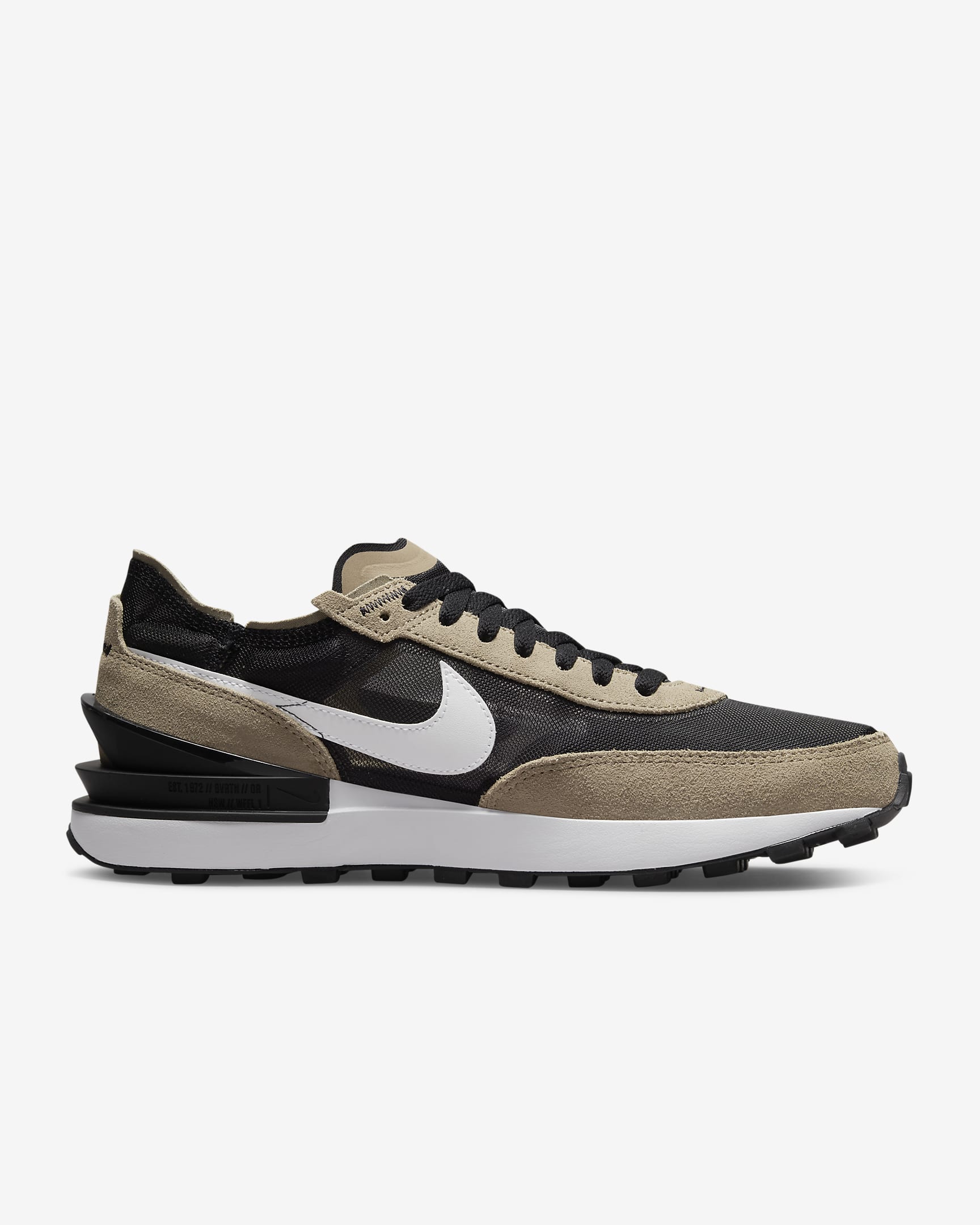 Nike Waffle One Men's Shoes - Black/Khaki/Black/White