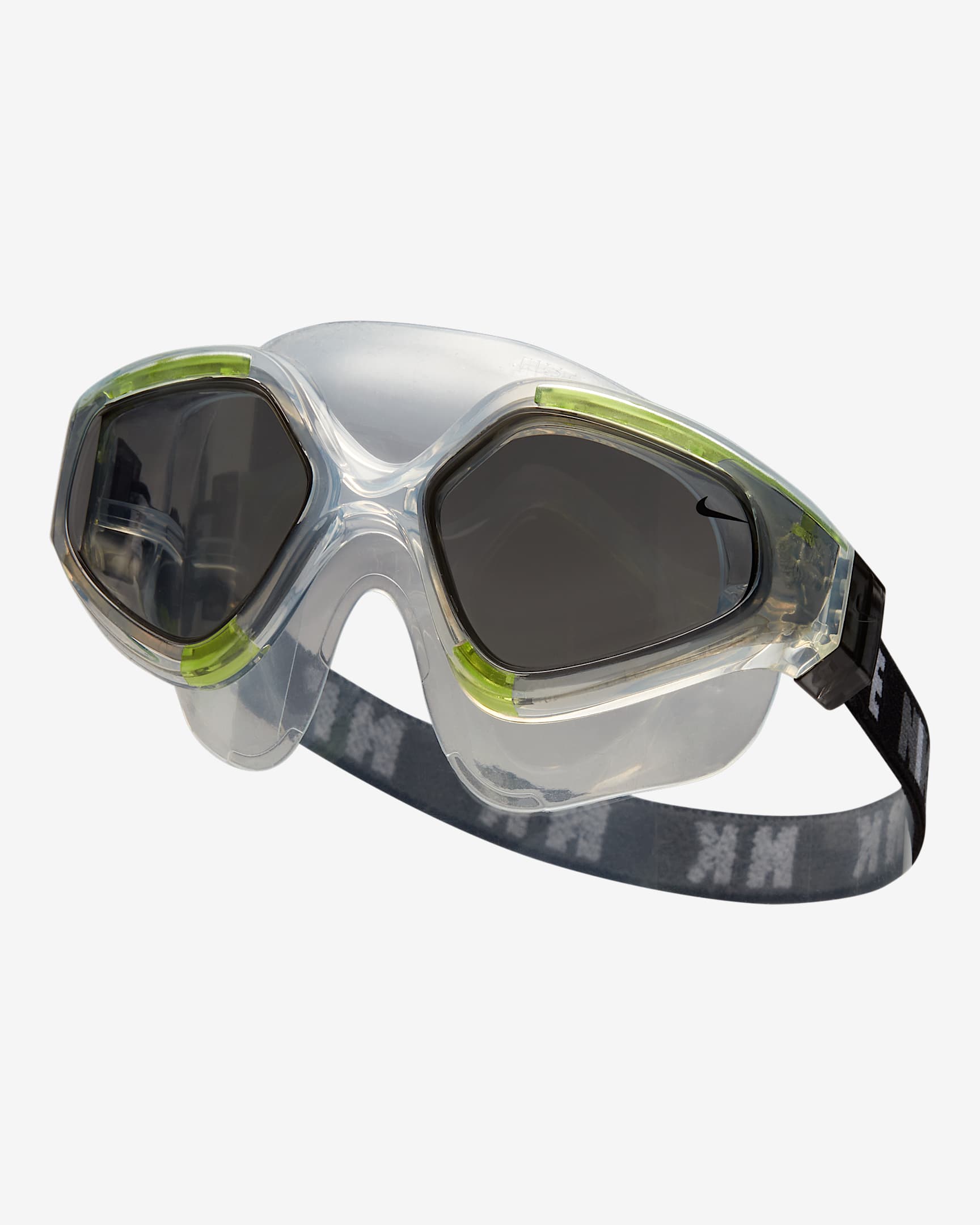 Goggles tipo máscara para natación Nike Expanse - Verde atómico/Transparente/Negro/Negro