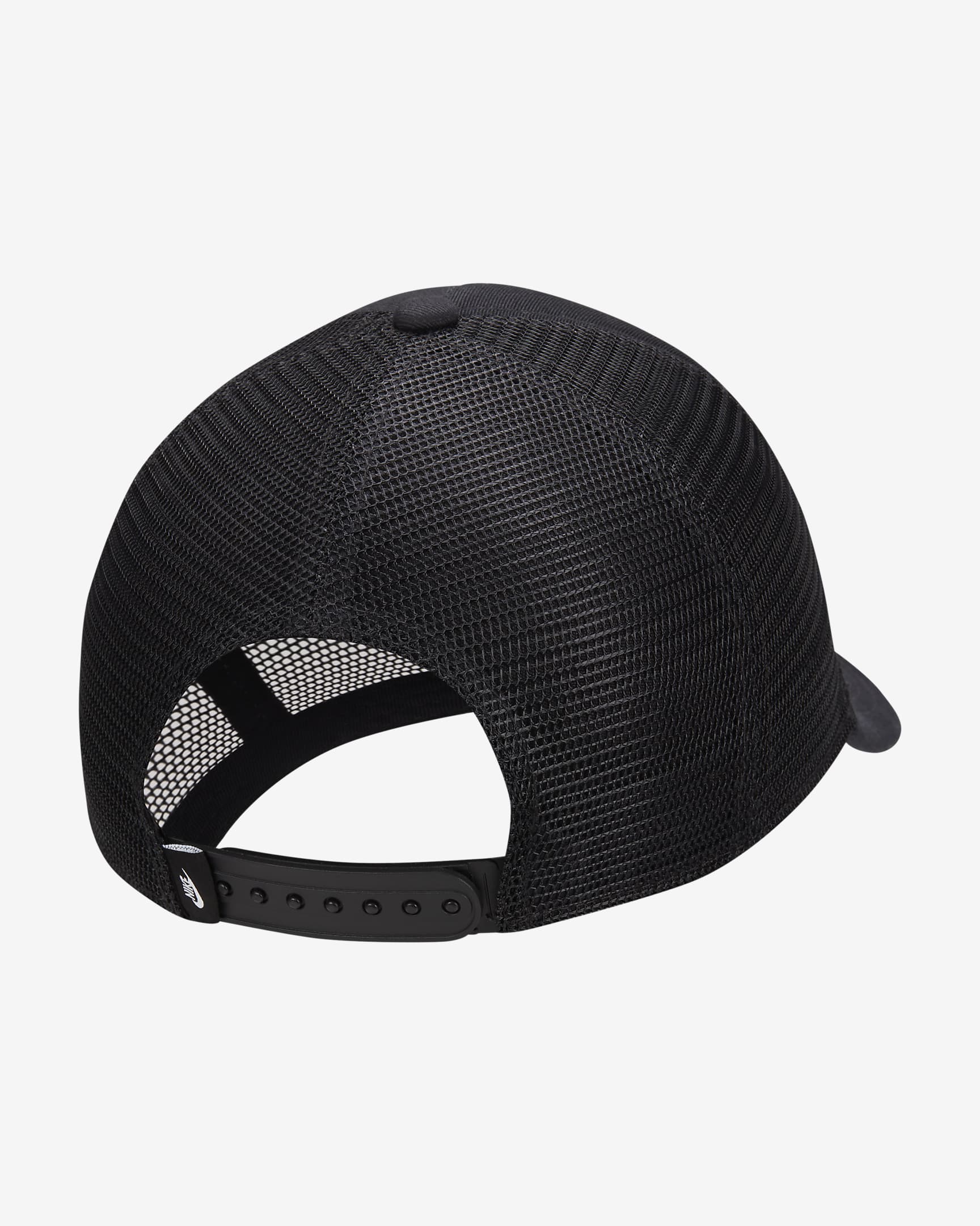 Nike Rise Cap gestructureerde truckerpet - Zwart/Zwart/Wit