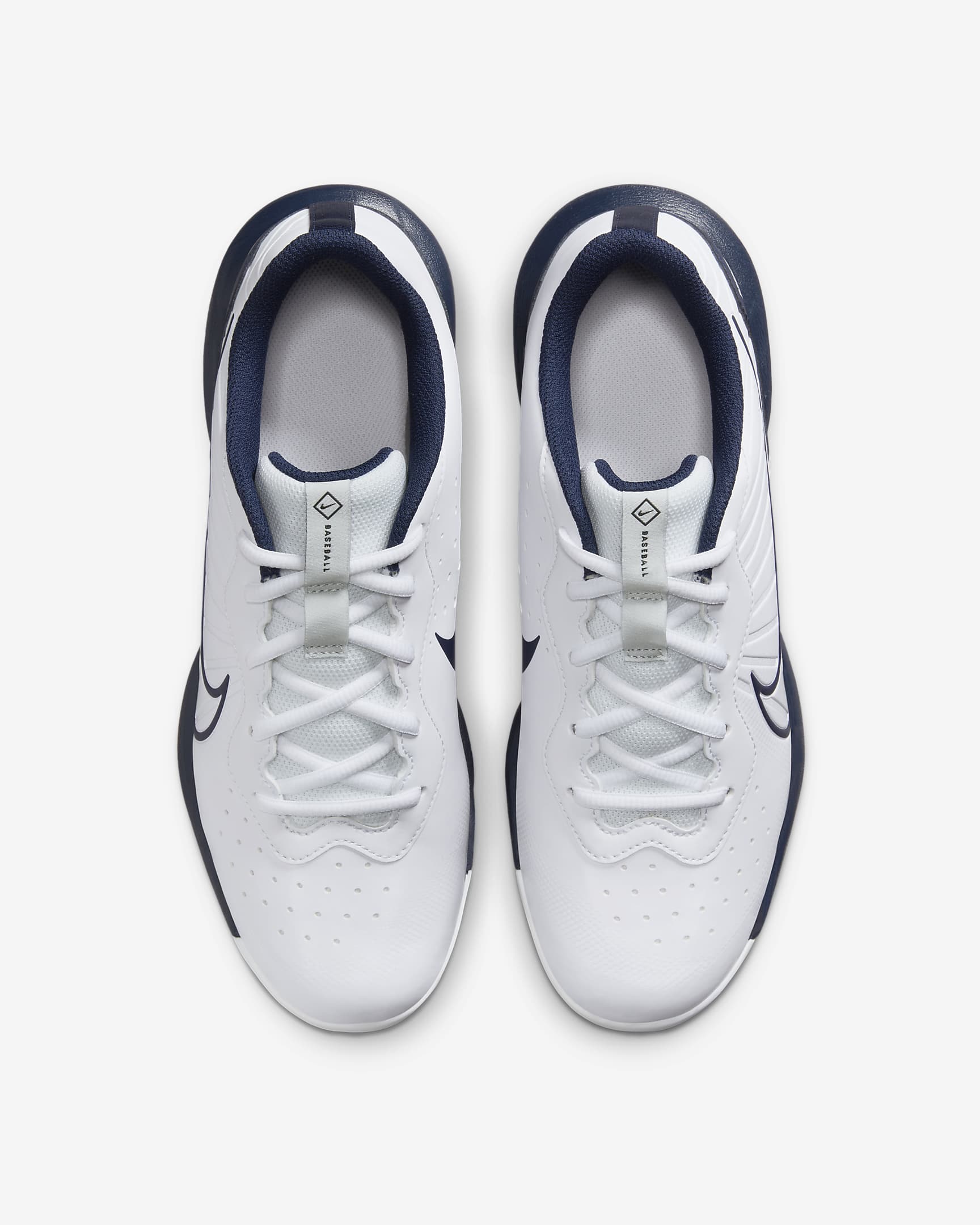 Nike Alpha Huarache Varsity 4 Low Men's Baseball Cleats - White/Pure Platinum/Black/Midnight Navy