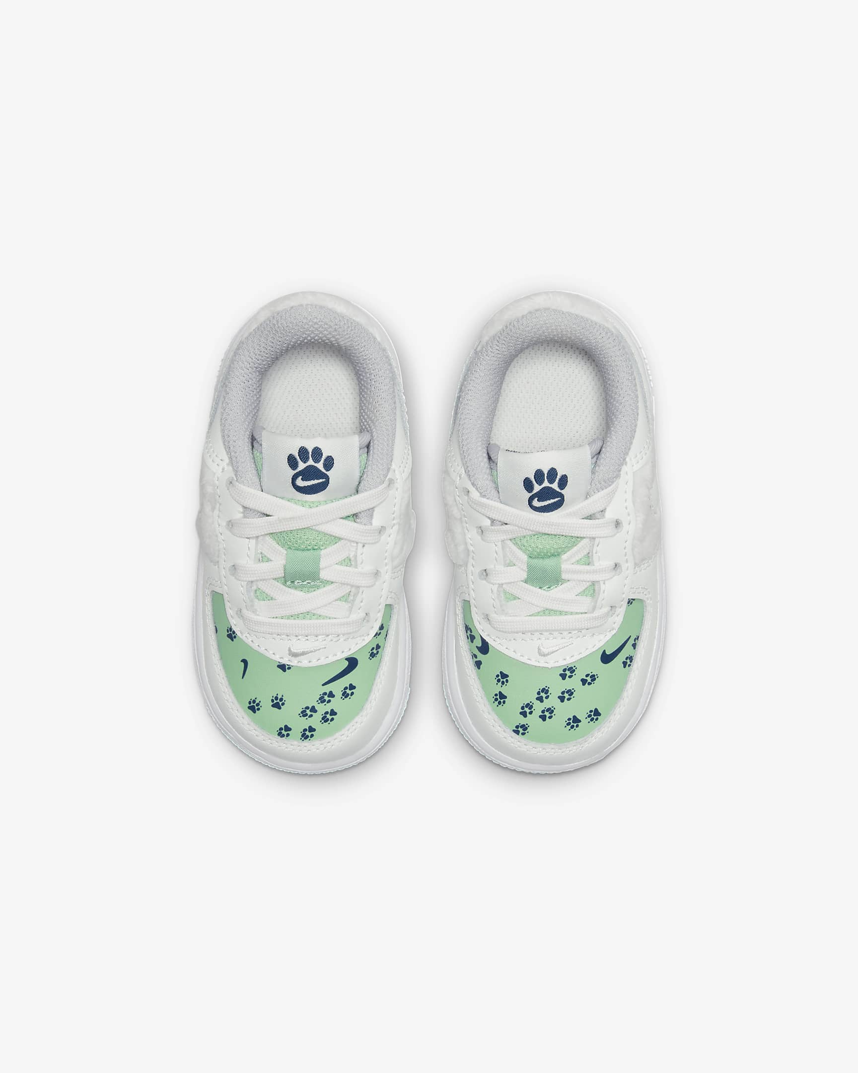 Nike Force 1 Low SE Baby/Toddler Shoes - Summit White/Wolf Grey/Enamel Green/Summit White