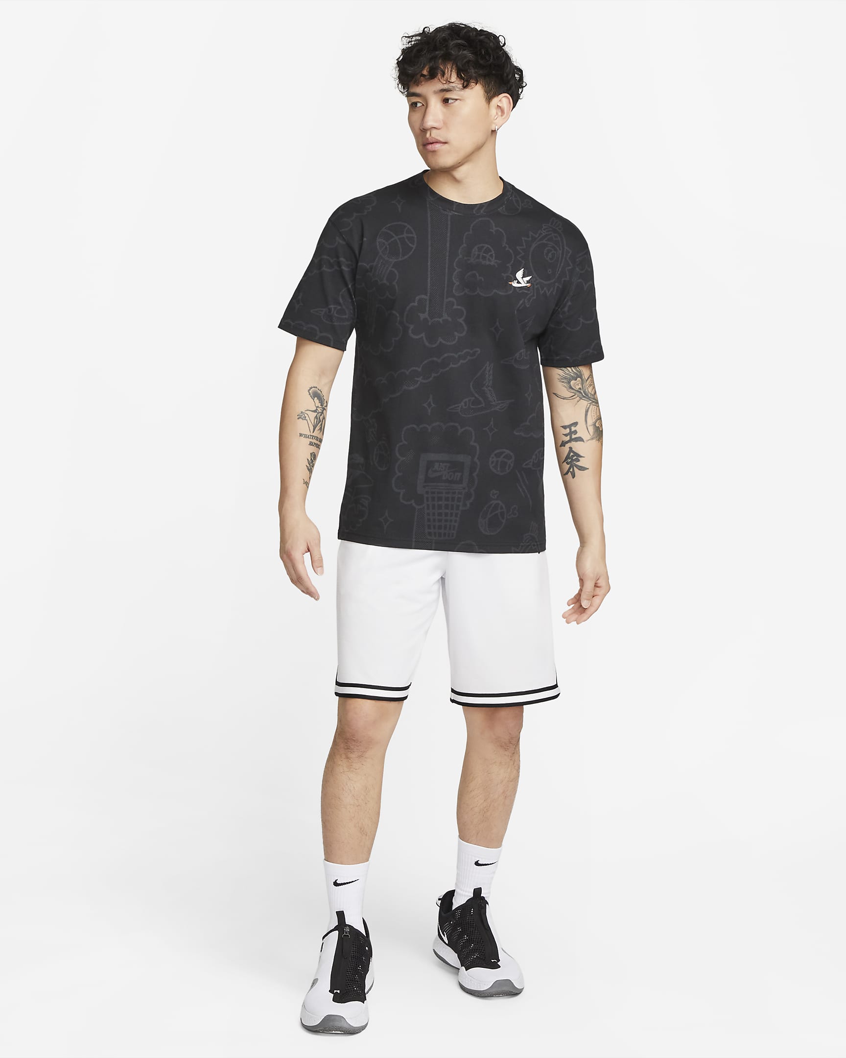 Nike Max90 Men's All-over Print Basketball T-Shirt - Black