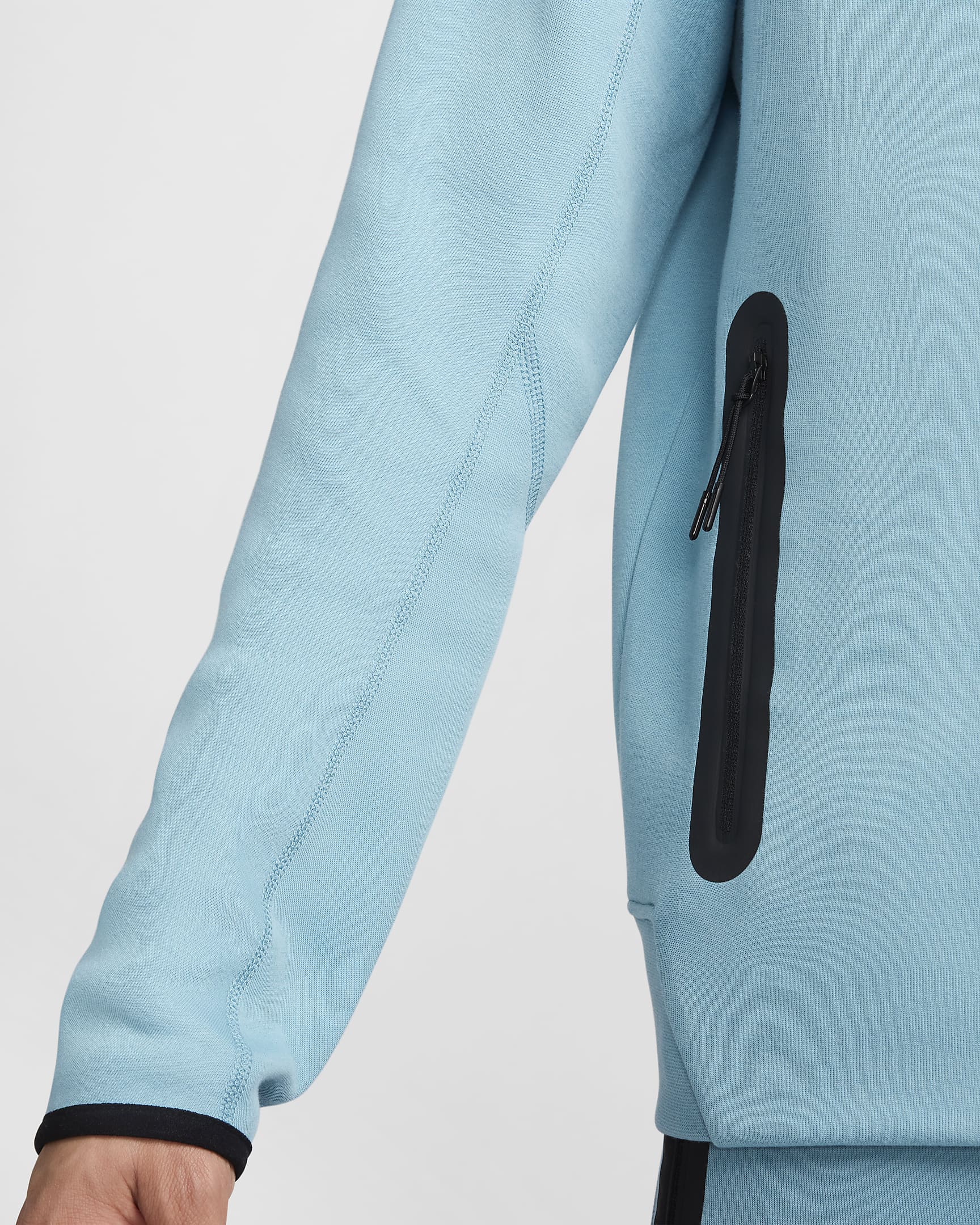 Nike Sportswear Tech Fleece Windrunner Men's Full-Zip Hoodie - Denim Turquoise/Black