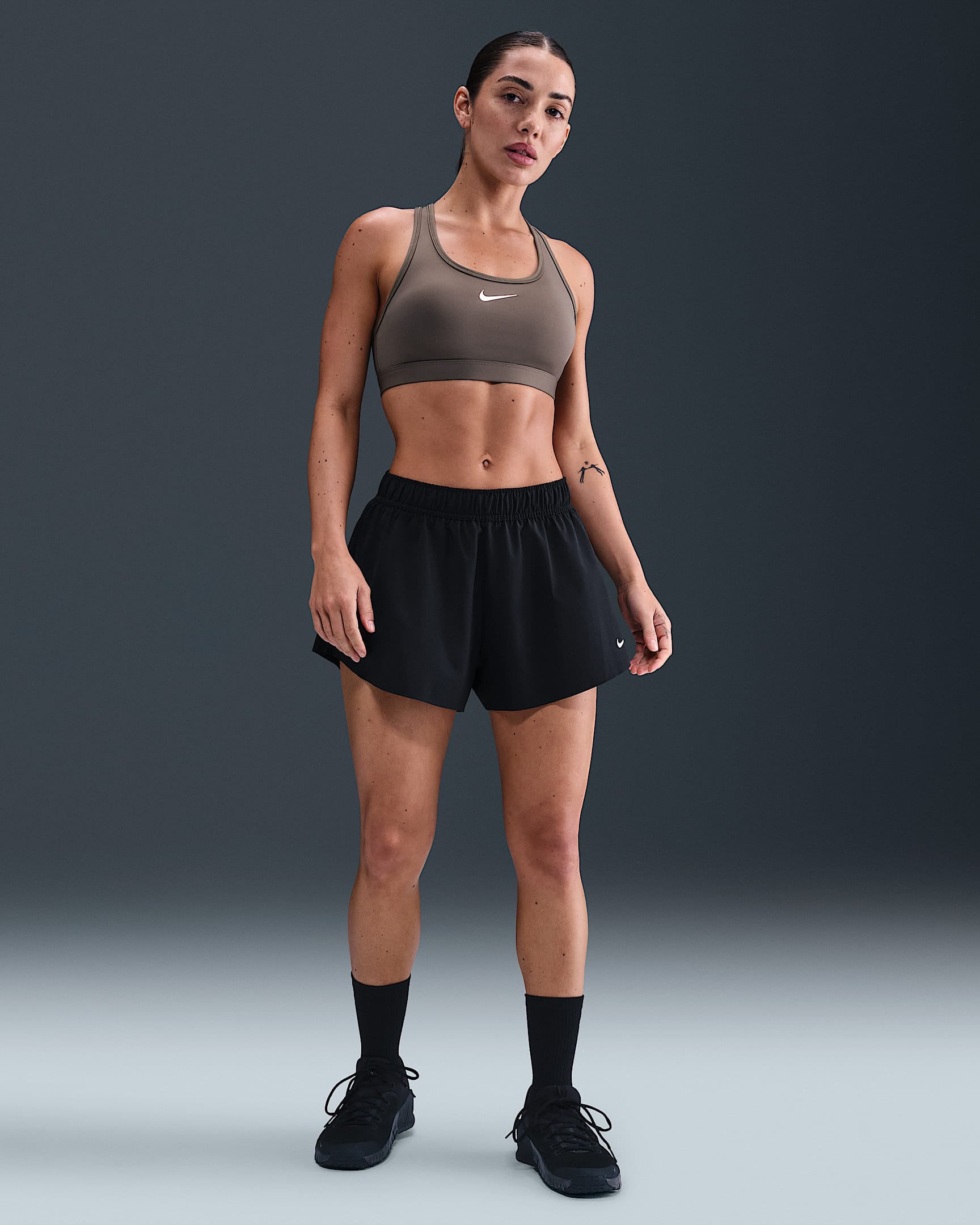 Nike One Women's Repel Mid-Rise 3" Brief-Lined Shorts - Black/White