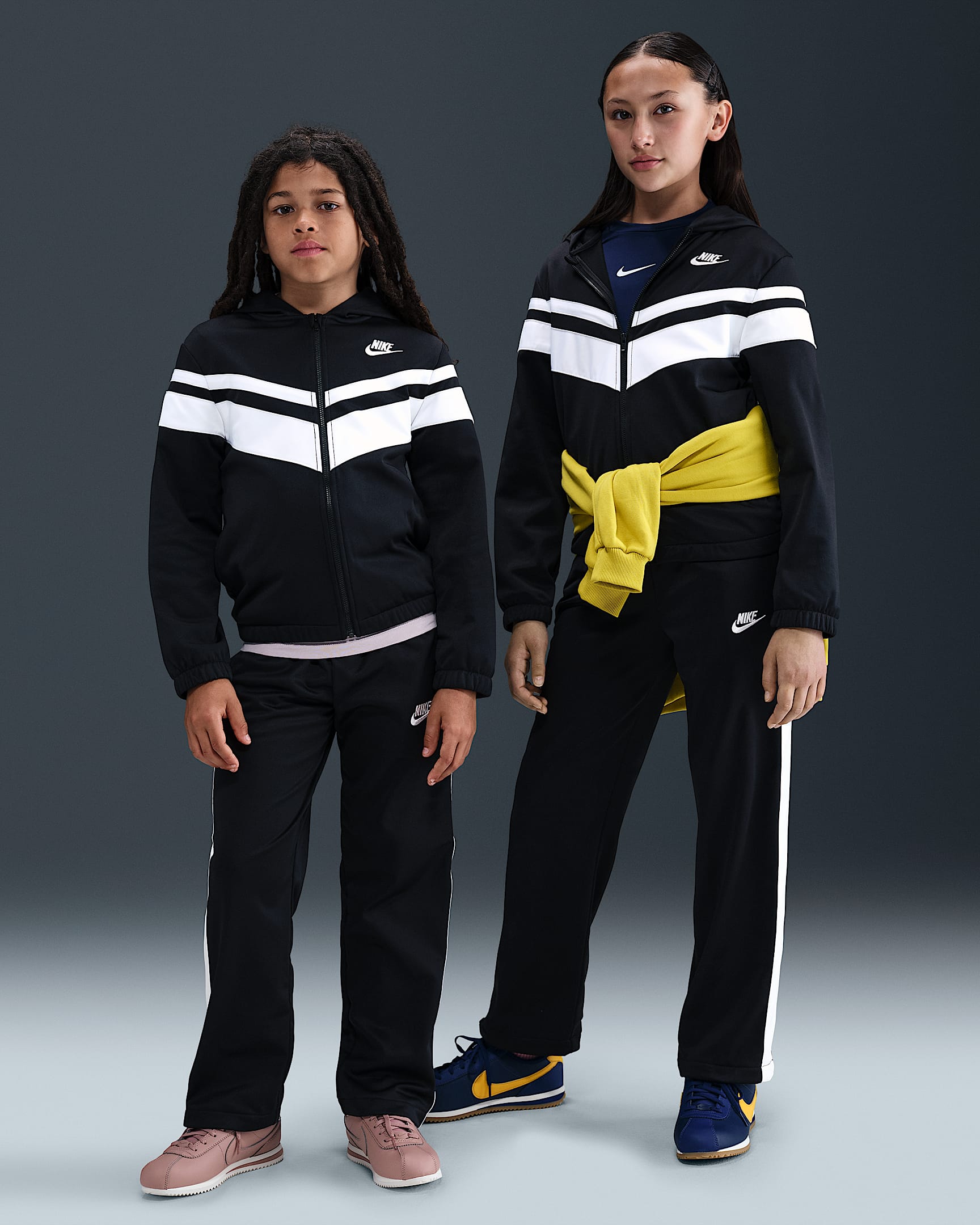 Survêtement à capuche Dri-FIT Nike Sportswear pour ado - Noir/Blanc/Blanc