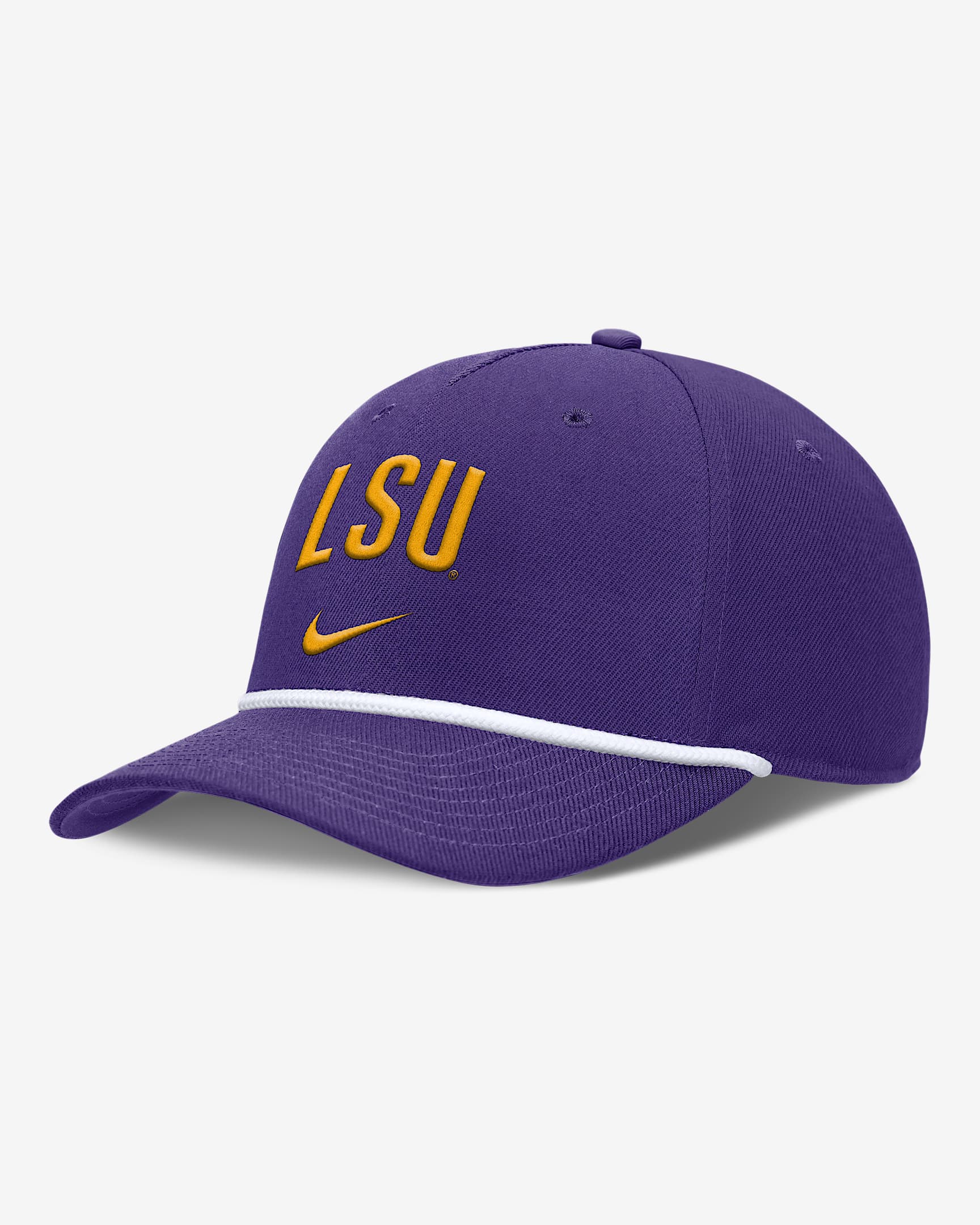 LSU Primetime Rise Campus Men's Nike College Adjustable Hat - Purple