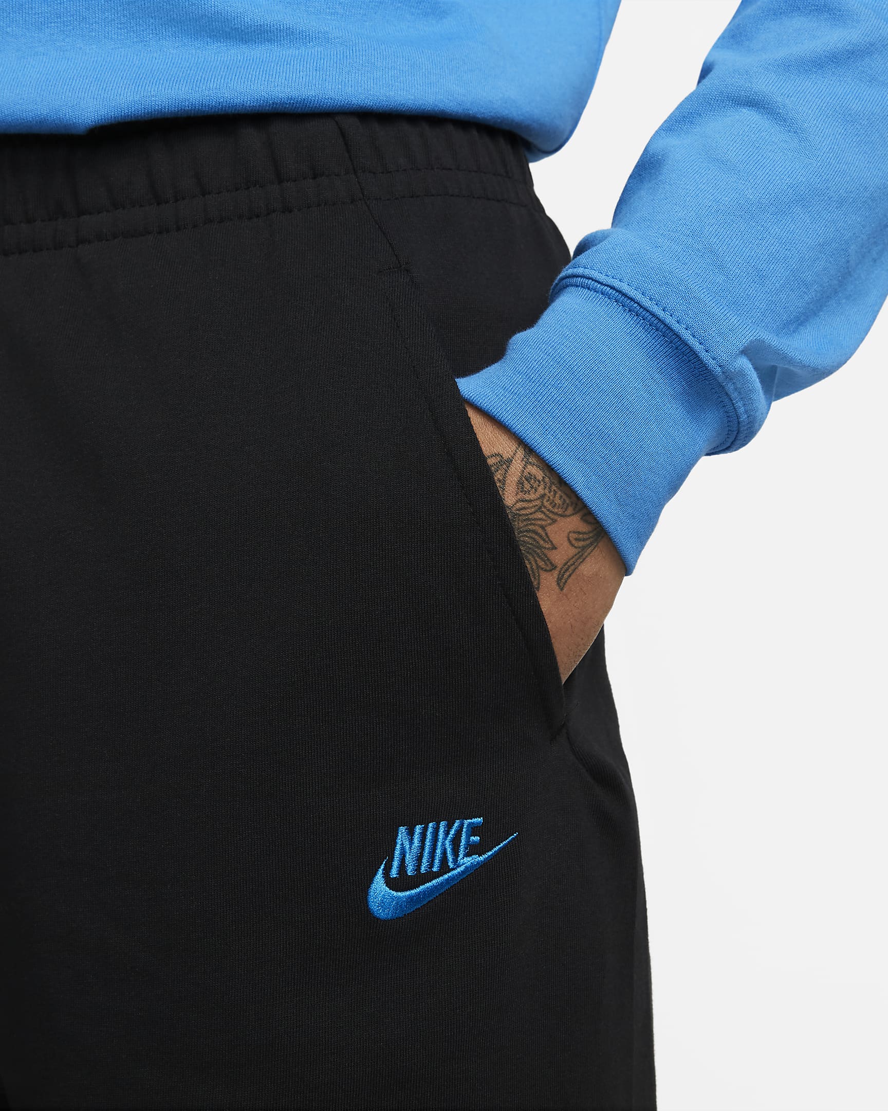 Short en jersey Nike Sportswear Club pour Homme - Noir/Photo Blue