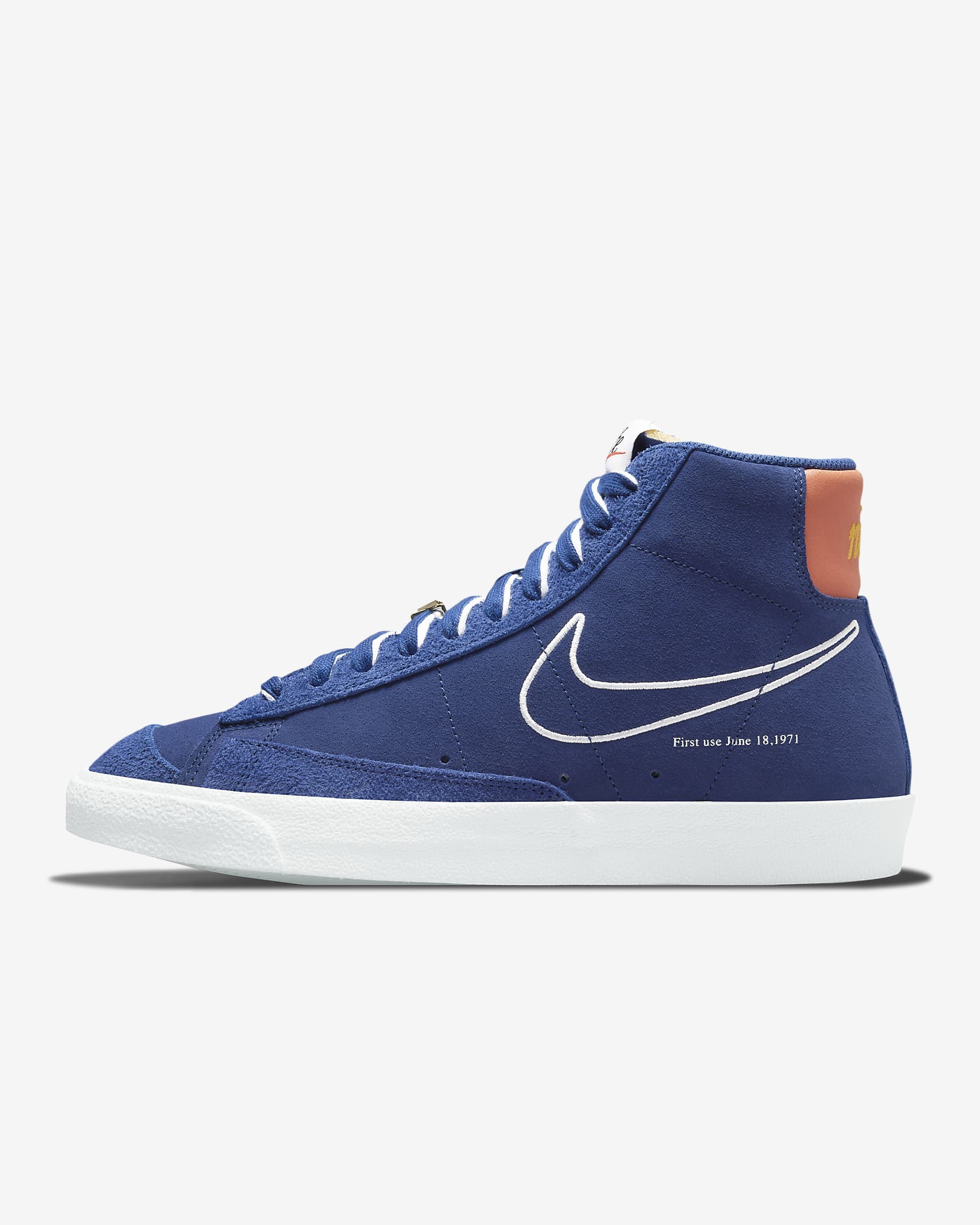 Nike Blazer Mid '77 Men's Shoes - Deep Royal Blue/Orange/University Gold/White