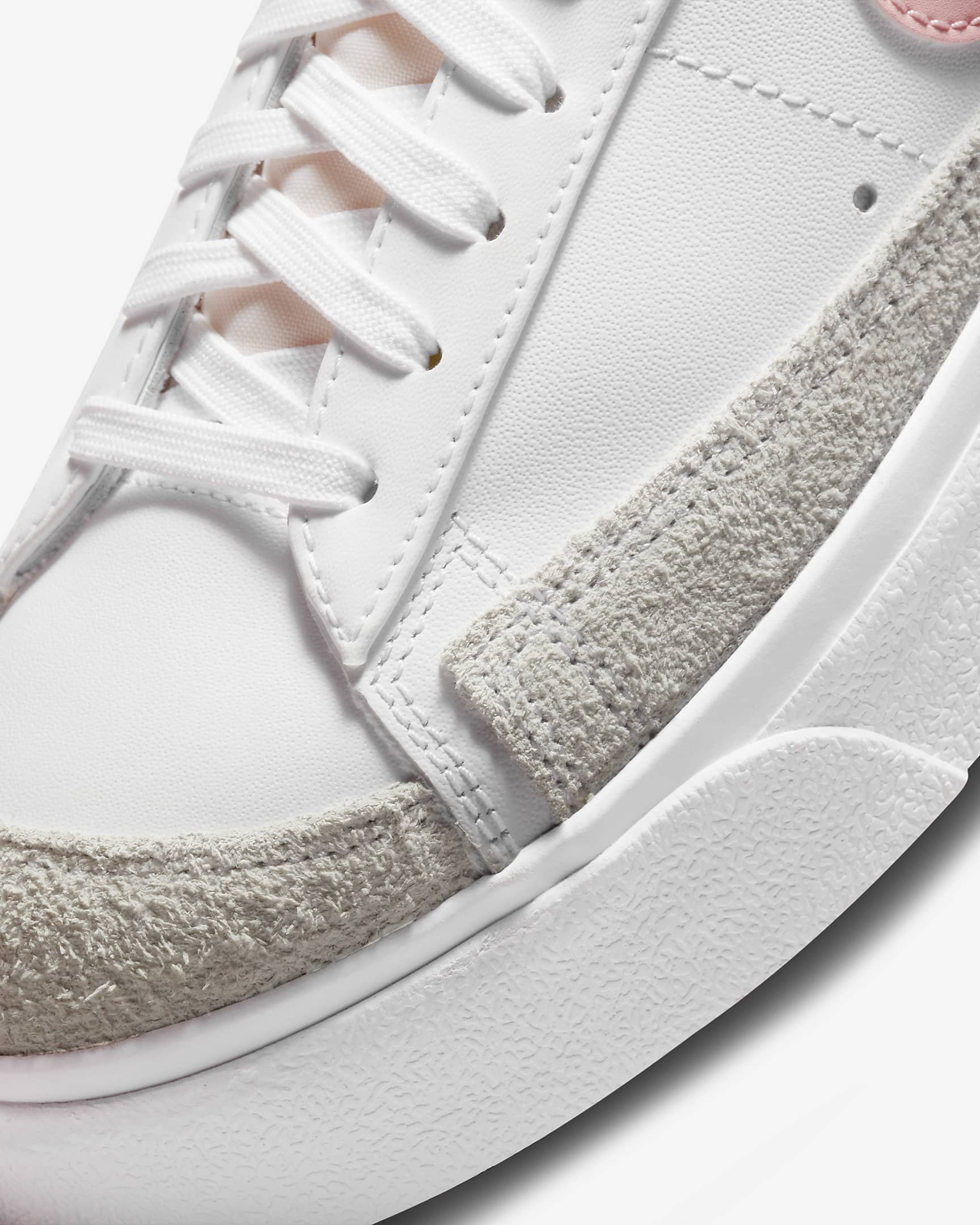 Nike Blazer Low Platform Women's Shoes - White/Summit White/Black/Pink Glaze