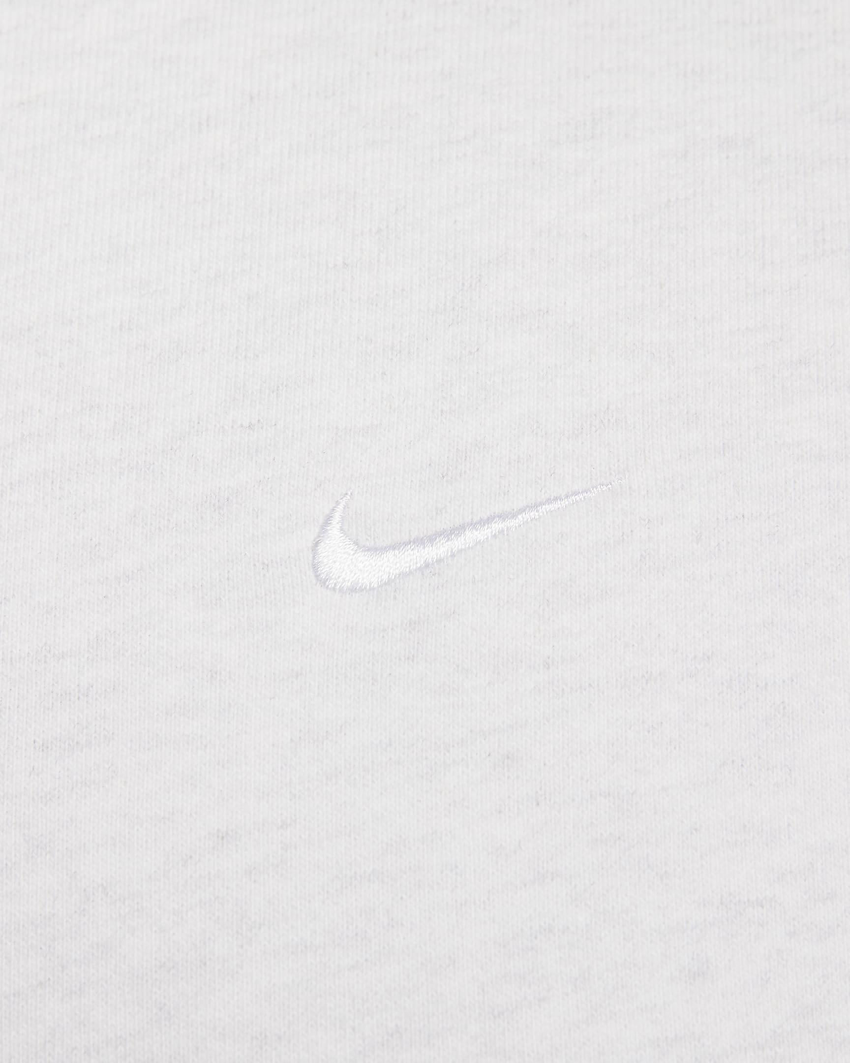 Męska bluza z dzianiny Nike Solo Swoosh - Birch Heather/Biel