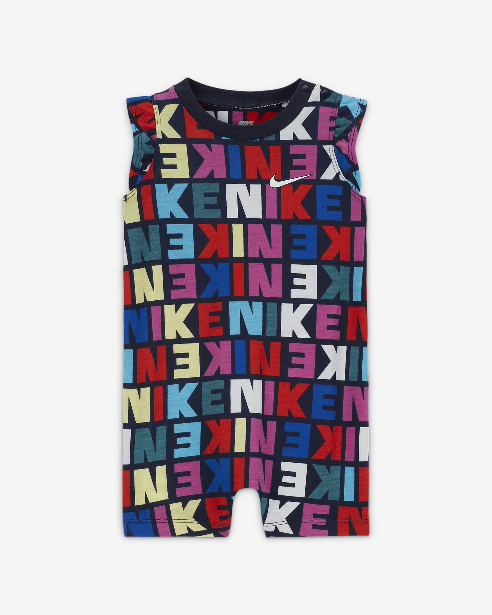 Nike Printed Romper Baby (3-6M) Romper - Obsidian