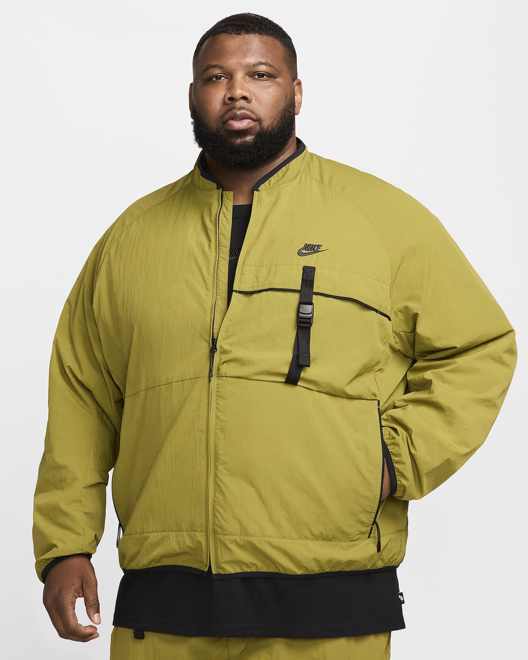 Veste tissée Nike Tech pour homme - Pacific Moss/Noir