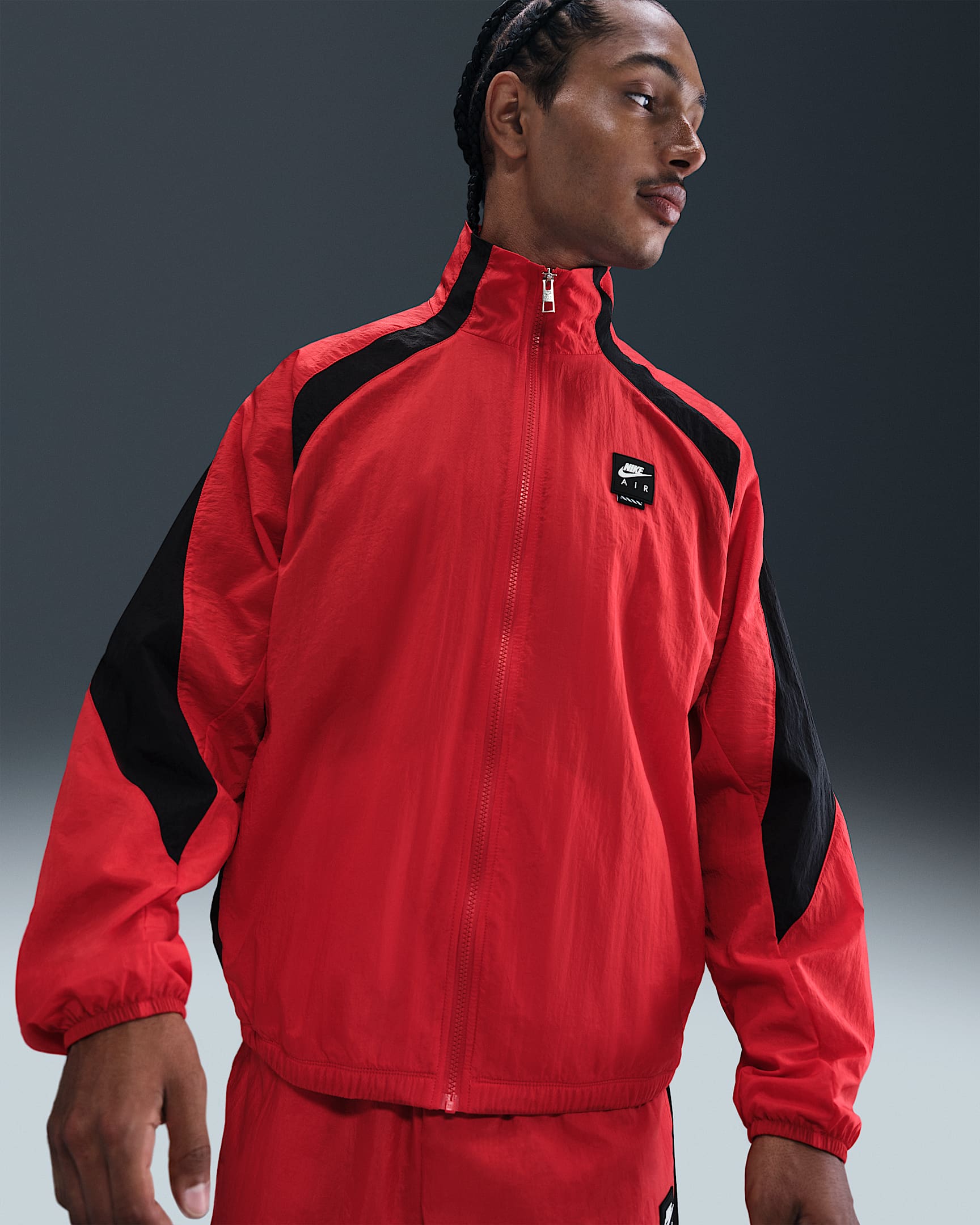 Nike Air Men's Woven Track Jacket - University Red/Black/Black