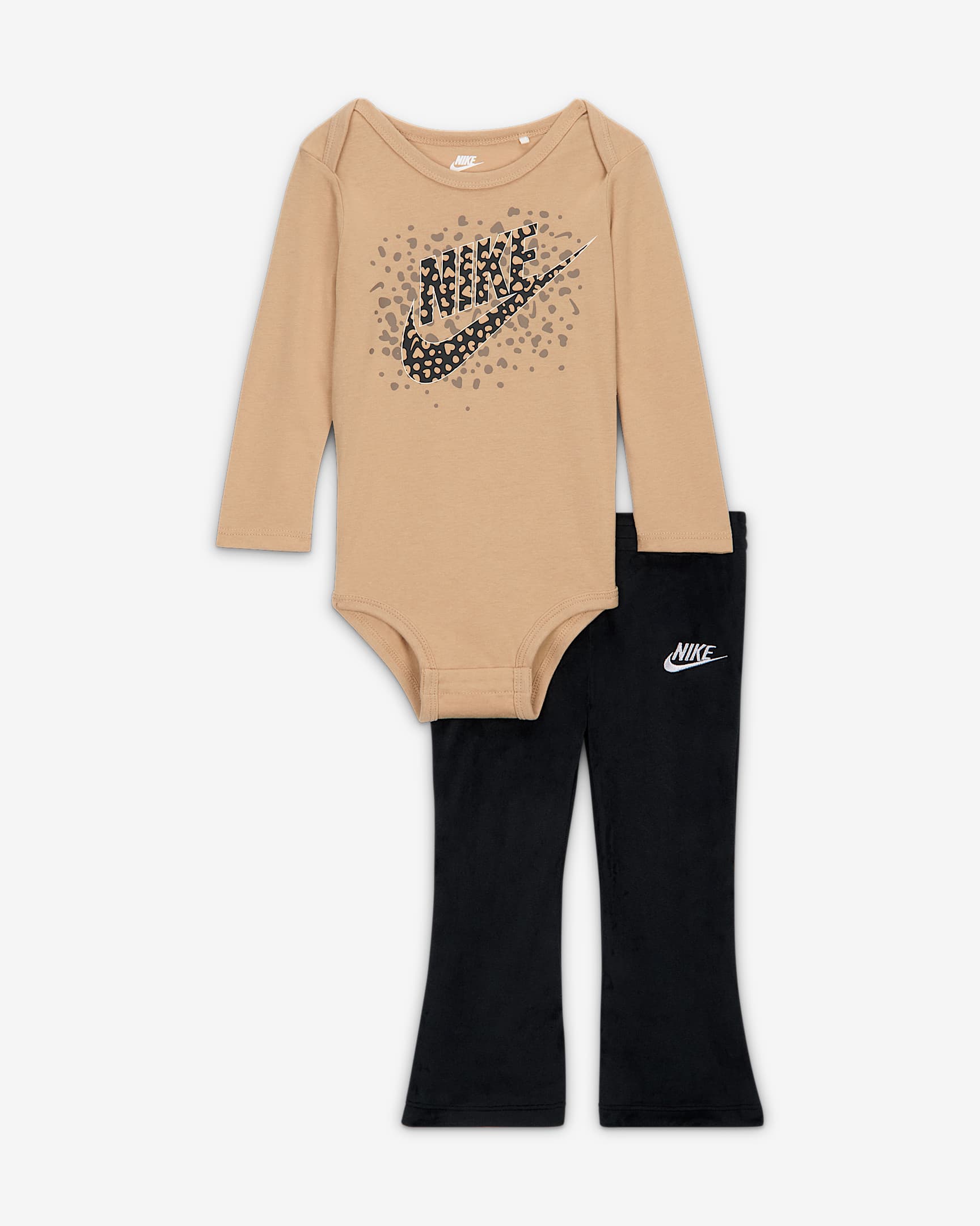 Nike Wild Warmth Baby (6-12M) 2-Piece Velour Set - Black