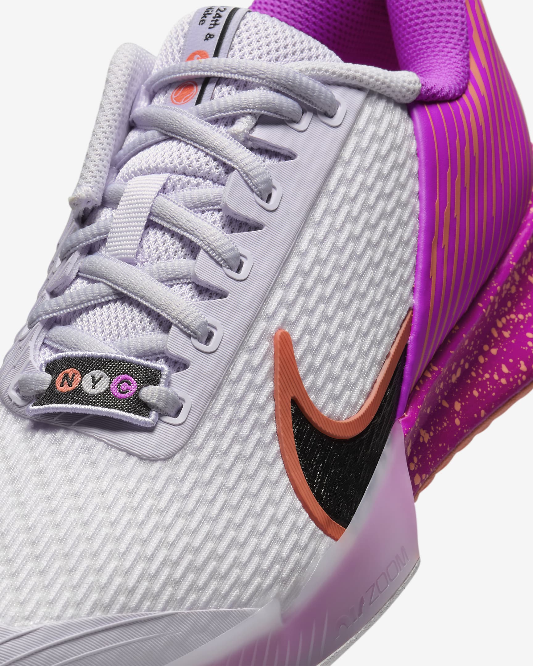 NikeCourt Vapor Pro 2 Premium Tennisschuh für Hartplätze (Damen) - Barely Grape/Vivid Grape/Light Wild Mango/Schwarz