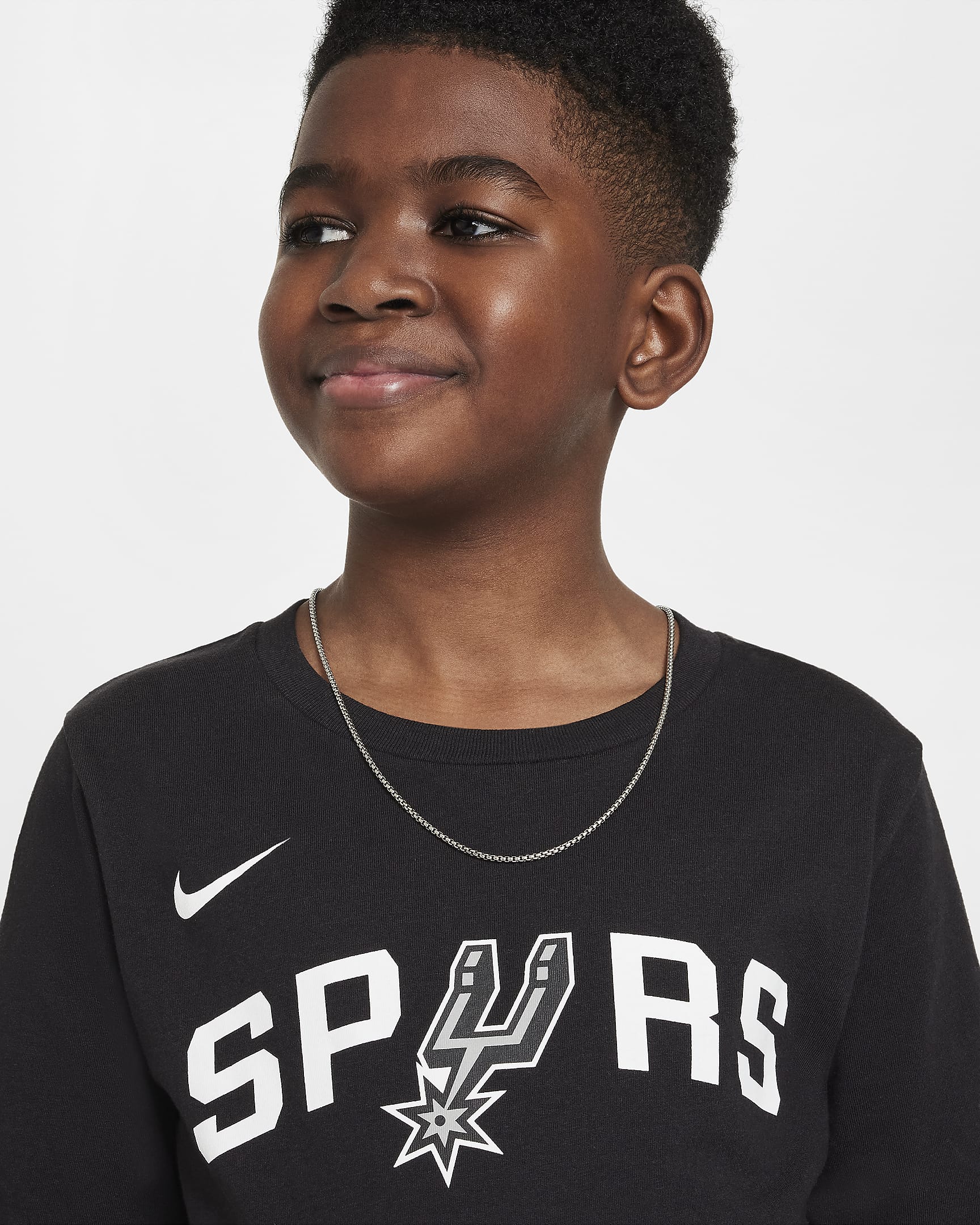 Victor Wembanyama San Antonio Spurs Essential Older Kids' Nike NBA T-Shirt - Black