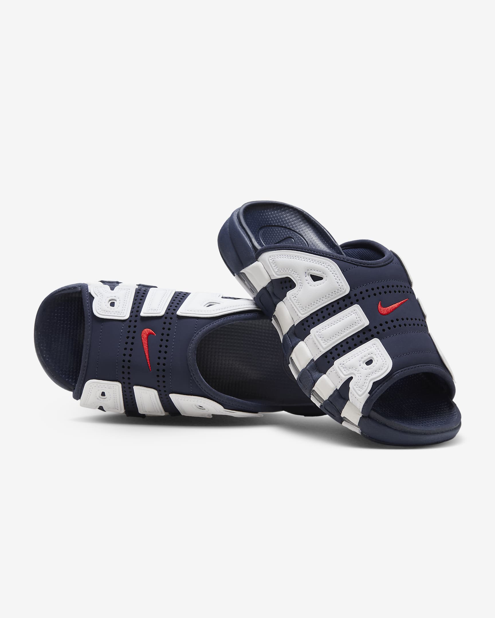 Ciabatta Nike Air More Uptempo – Uomo - Midnight Navy/Bianco/Clear/University Red