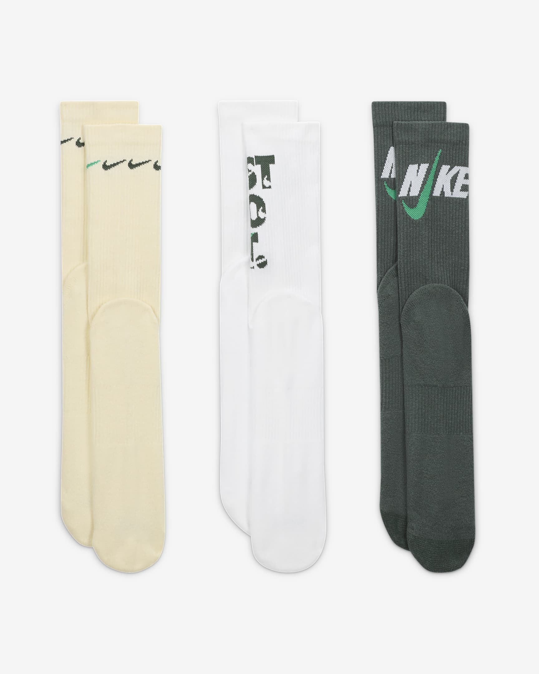 Nike Everyday Plus Cushioned Crew Socks (3 Pairs) - Multi-Colour