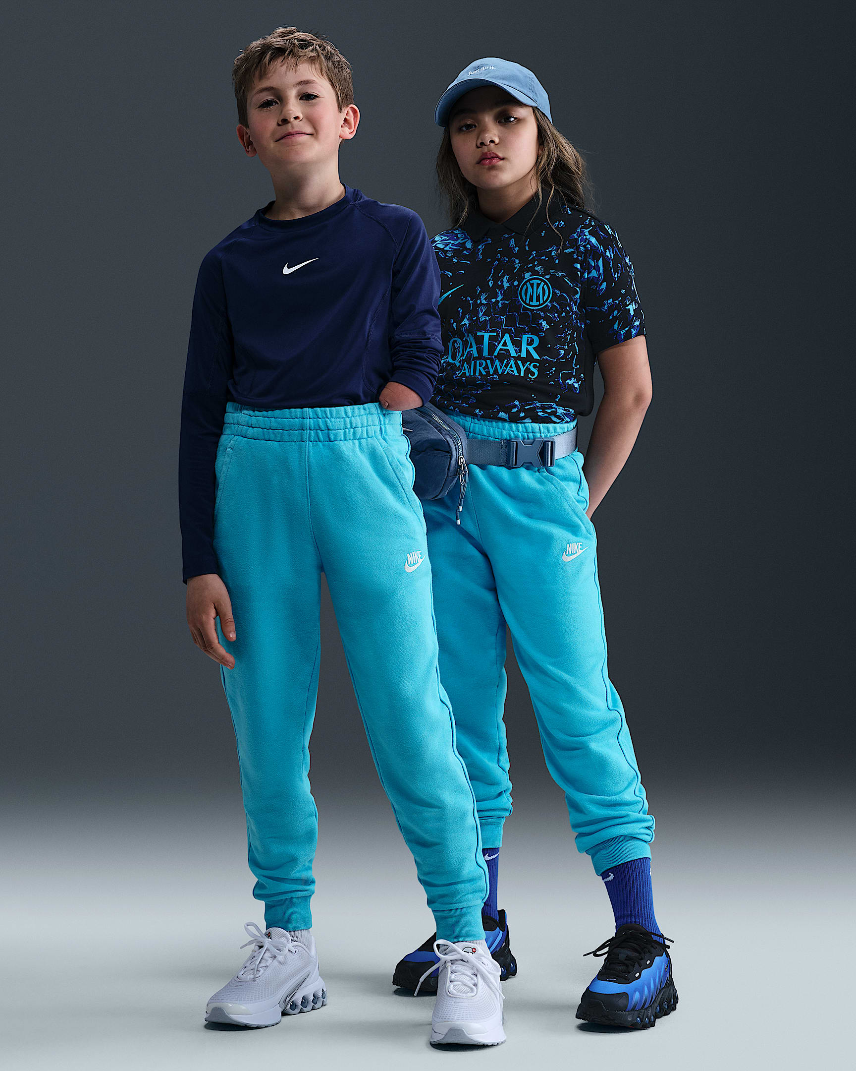 Nike Sportswear Club Fleece joggingbroek van sweatstof voor kids - Baltic Blue/Wit