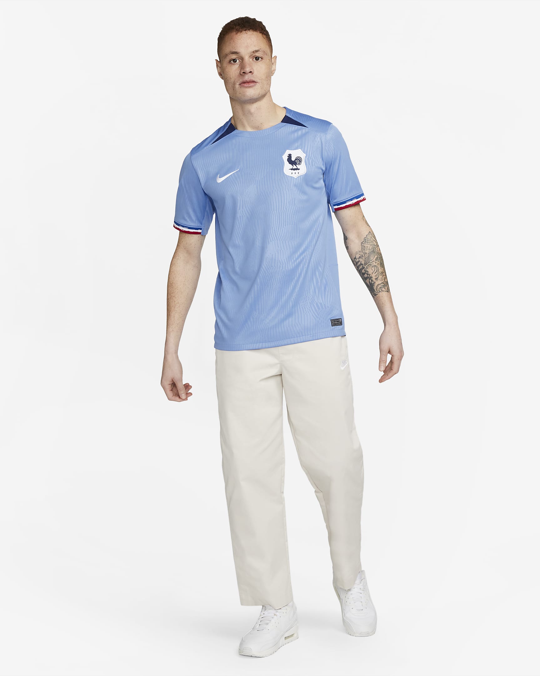 FFF 2023 Stadium Home Men's Nike DriFIT Soccer Jersey.