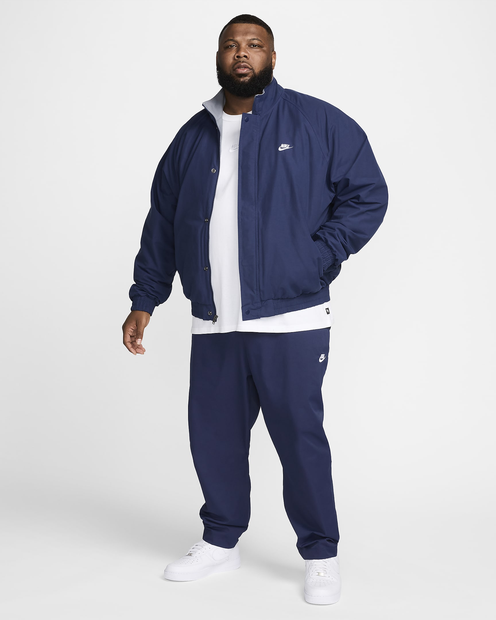 Nike Club Futura Men's Jacket - Midnight Navy/White