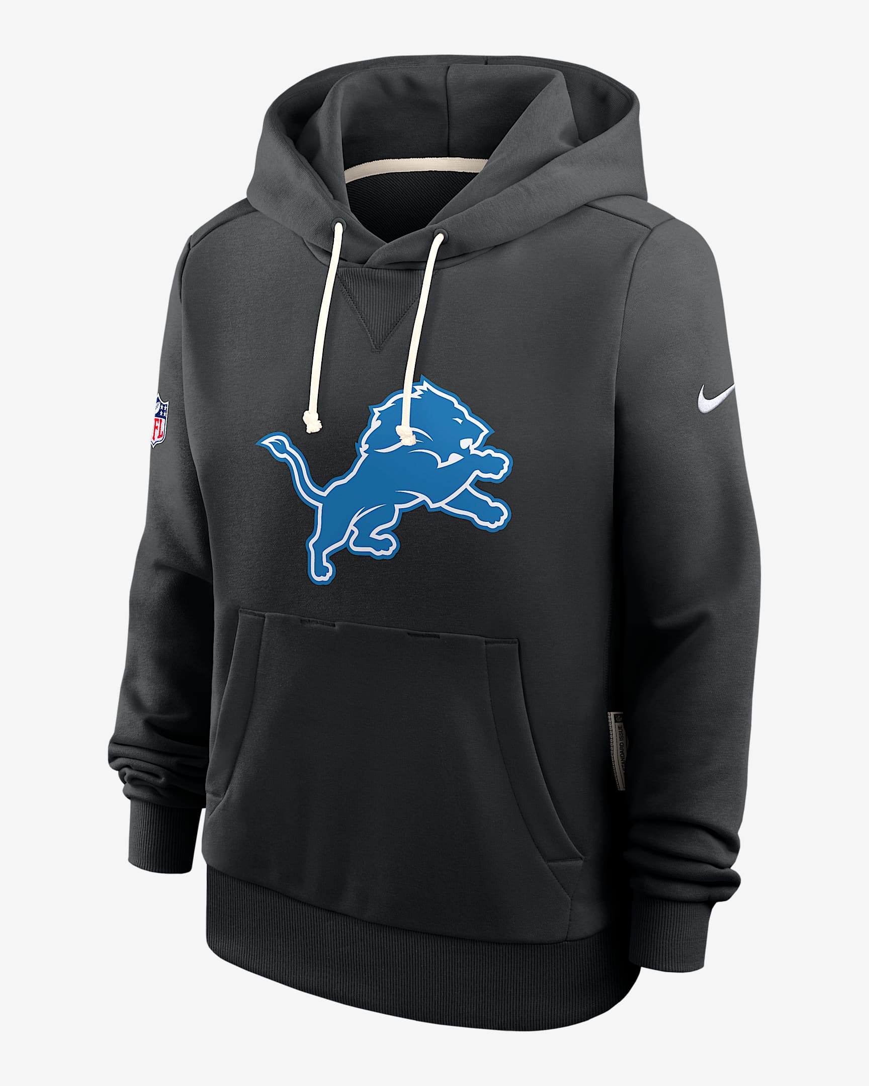 Sudadera con gorro sin cierre Nike Dri-FIT de la NFL para mujer Detroit Lions Alt Pack - Negro