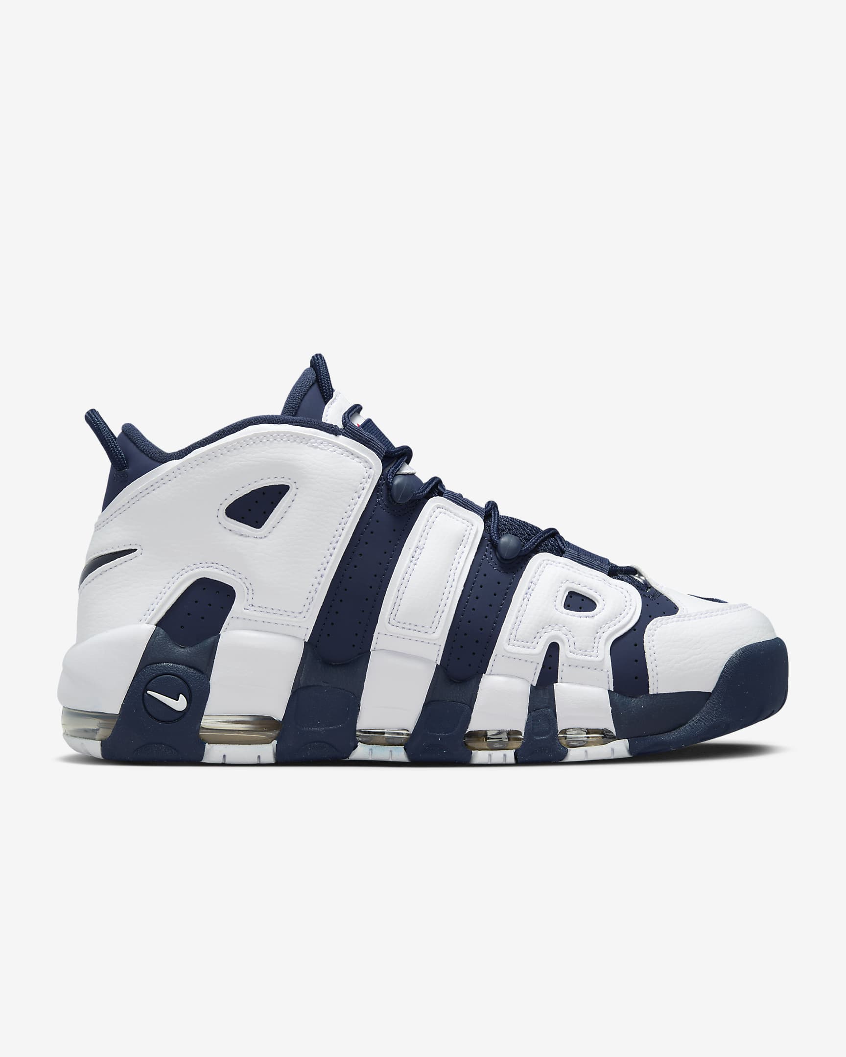 Nike Air More Uptempo '96 Men's Shoes - White/Metallic Gold/University Red/Midnight Navy